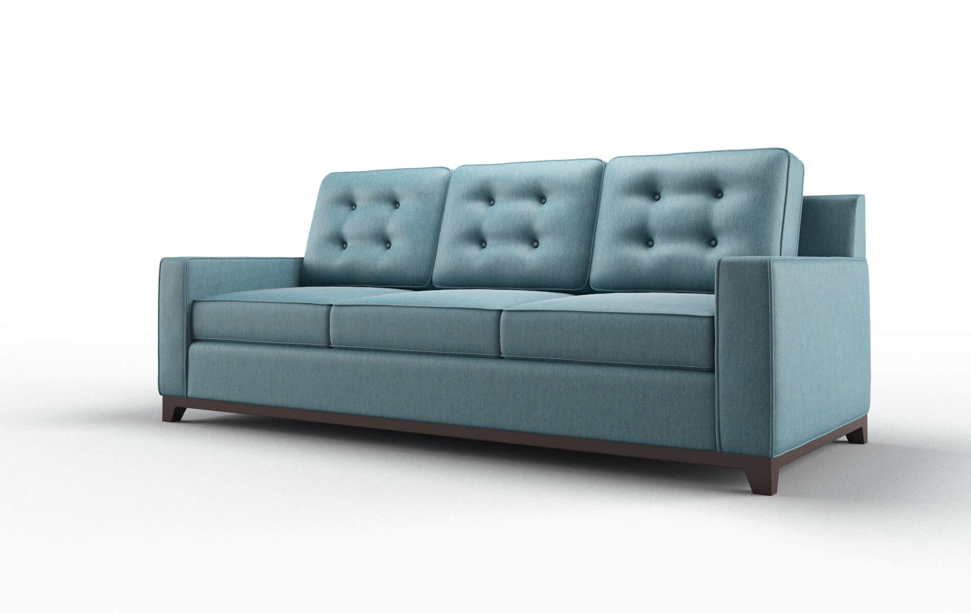 Alexandria Cosmo Teal Sofa espresso legs 4
