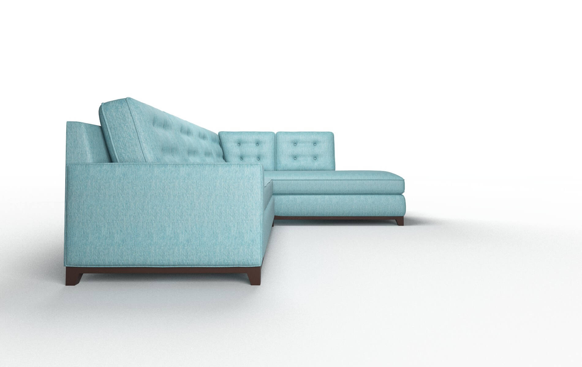 Alexandria Cosmo Turquoise Panel espresso legs 3
