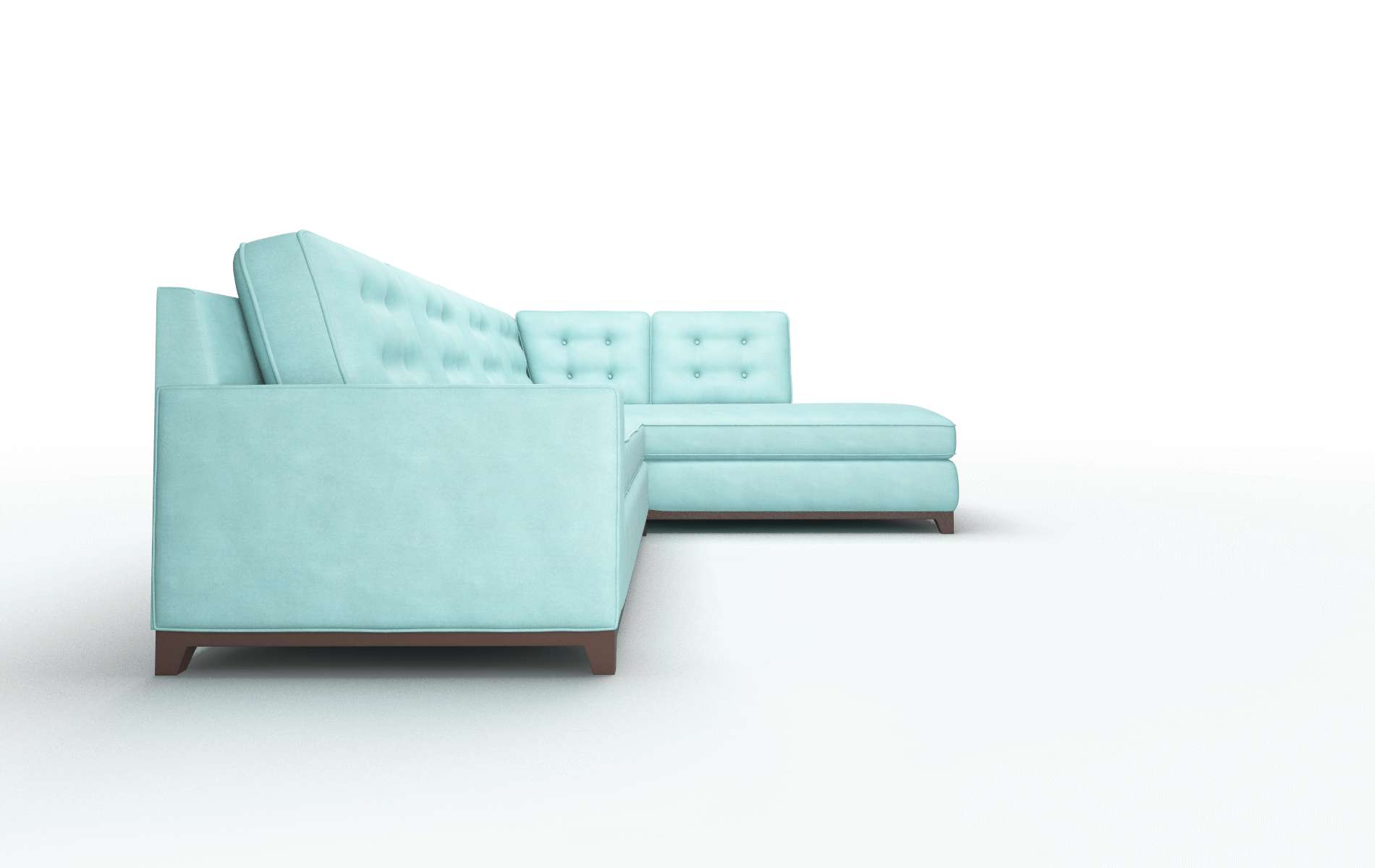Alexandria Curious Turquoise Panel espresso legs 3