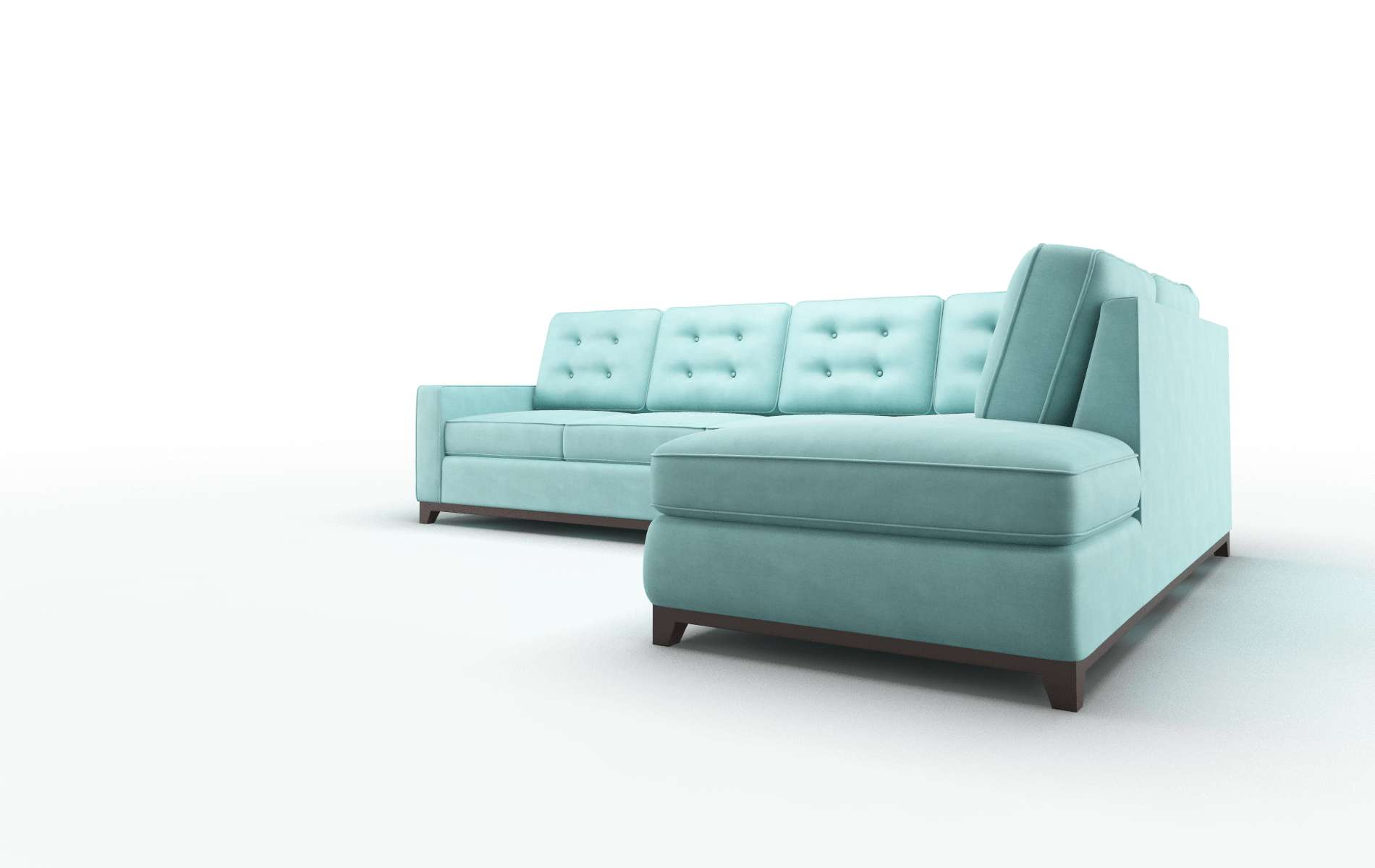 Alexandria Curious Turquoise Panel espresso legs 4