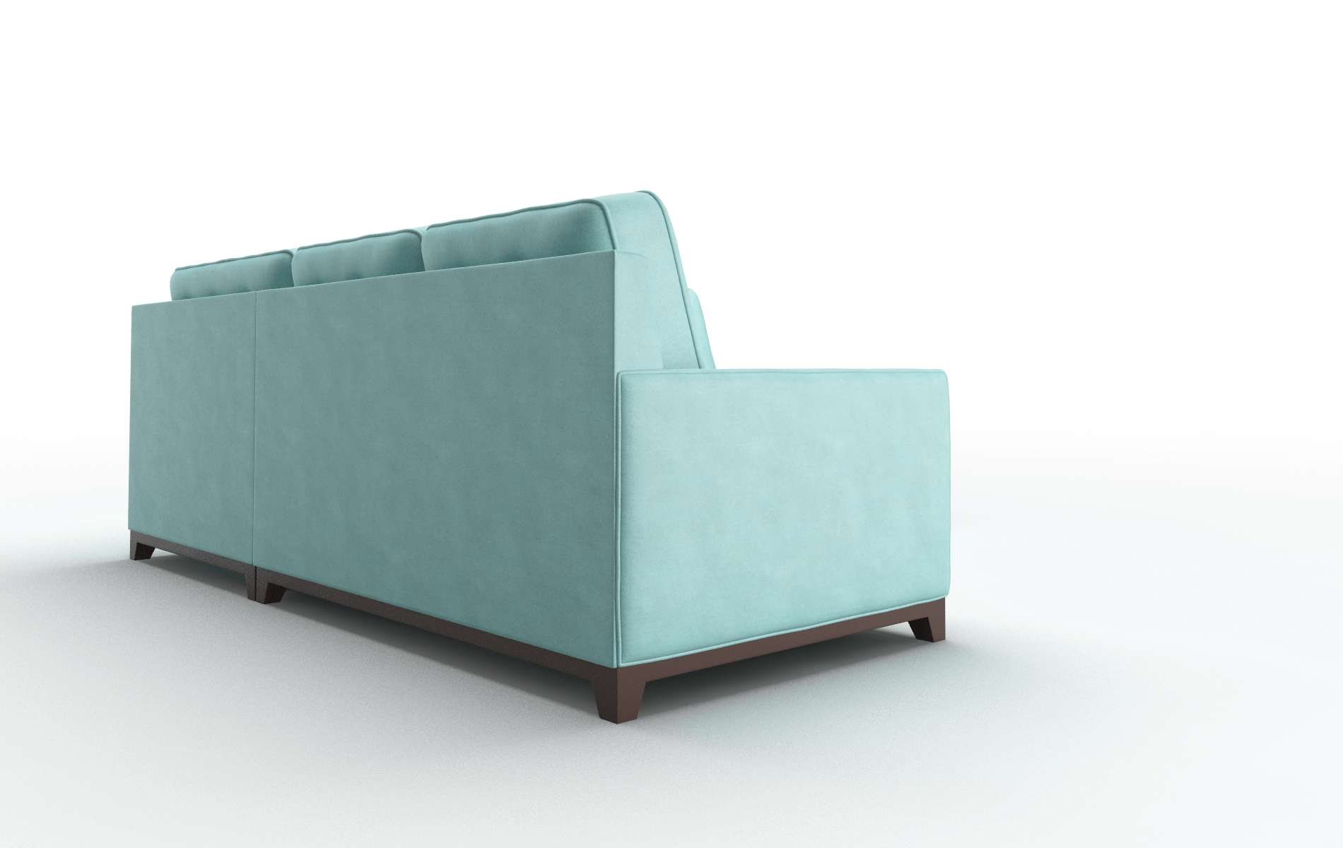 Alexandria Curious Turquoise Sectional espresso legs 3