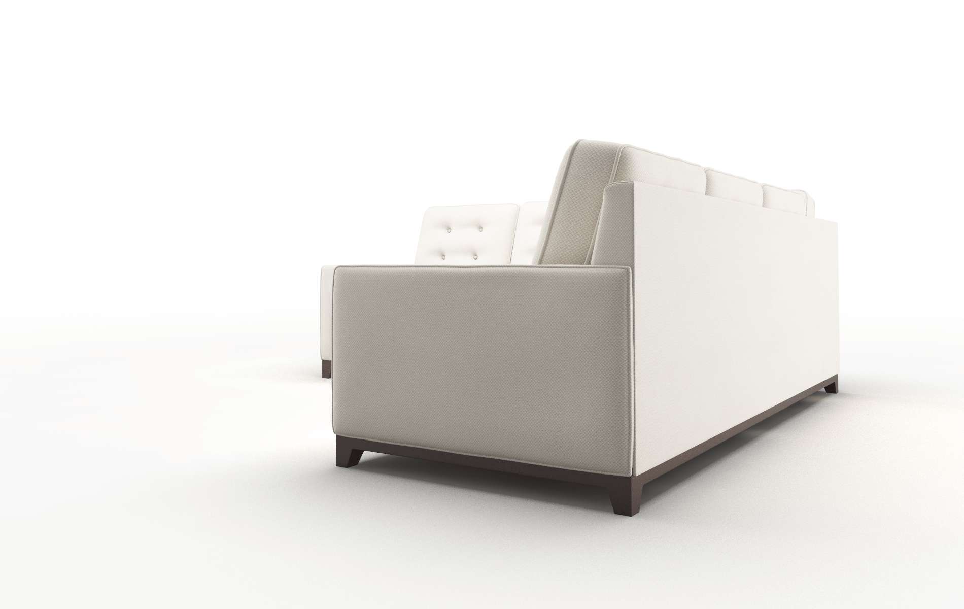 Alexandria Dawson Sand Sectional espresso legs 4