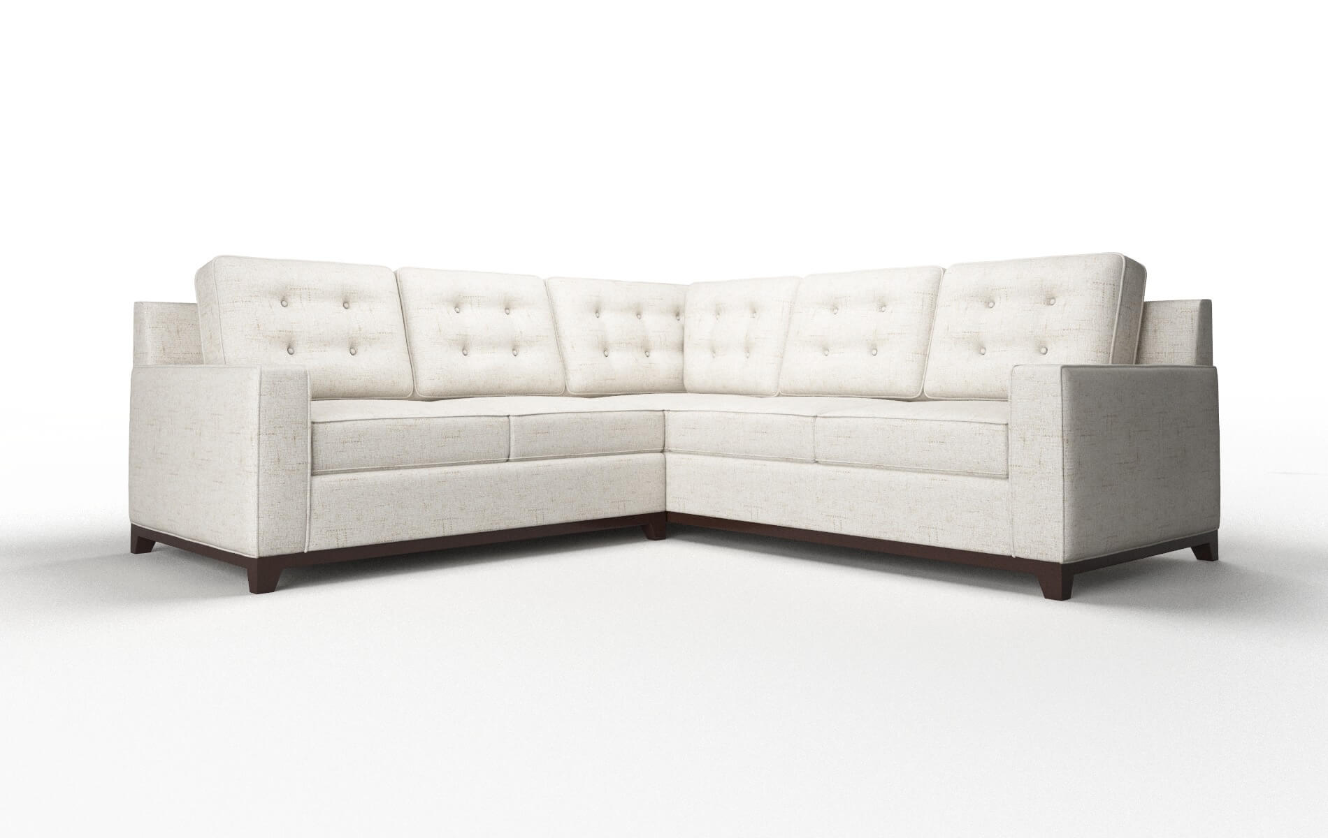 Alexandria Derby Taupe Sectional espresso legs 1