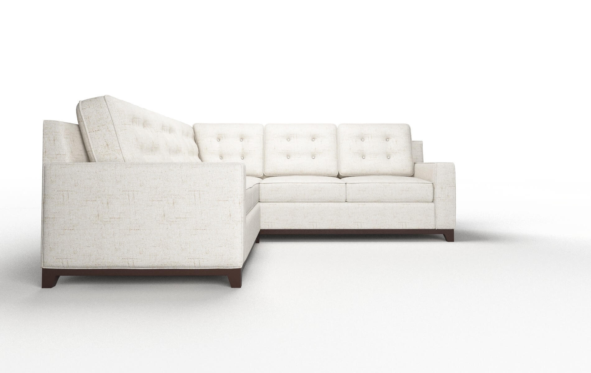 Alexandria Derby Taupe Sectional espresso legs 2