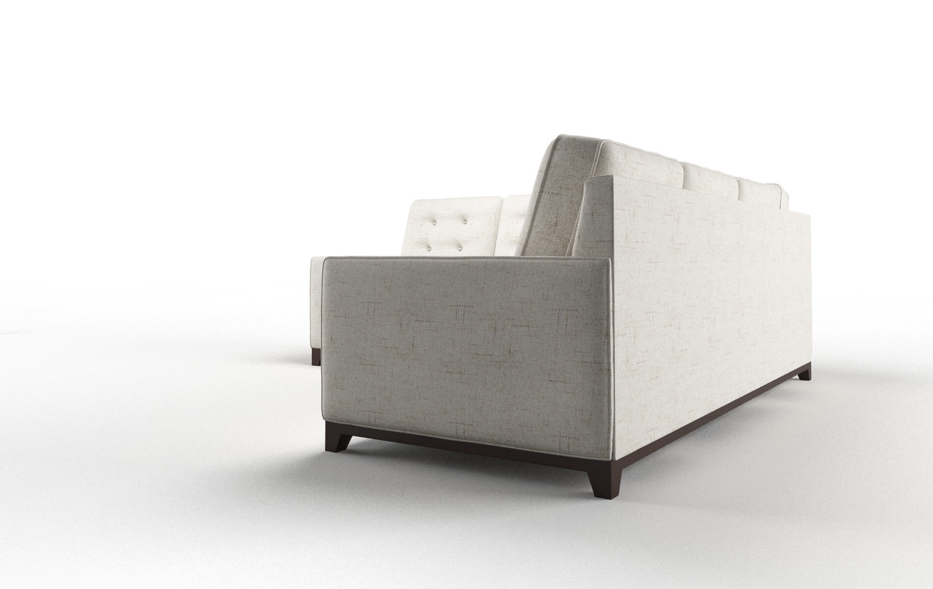 Alexandria Derby Taupe Sectional espresso legs 4