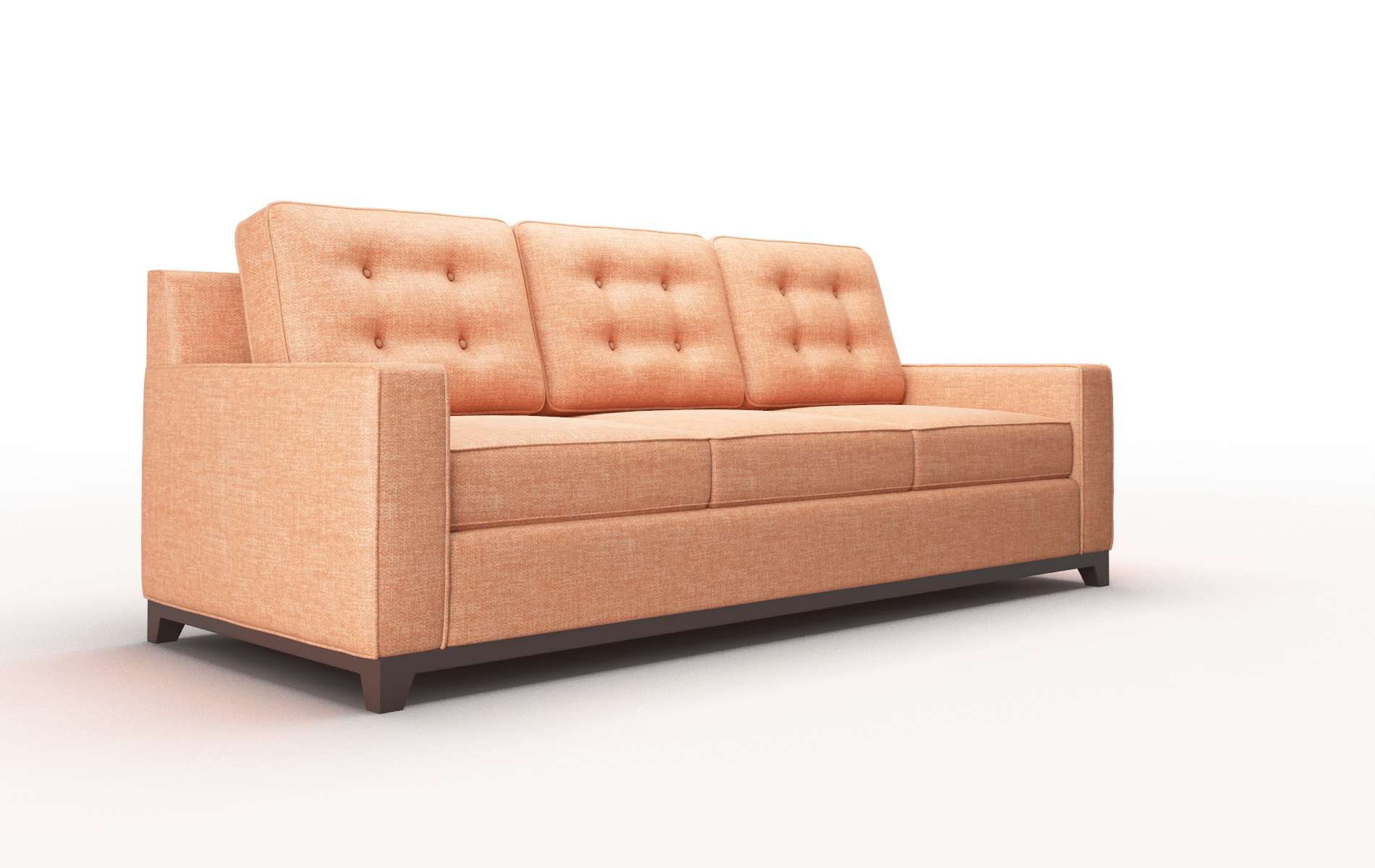 Alexandria Durham Tangerine Sofa espresso legs 2