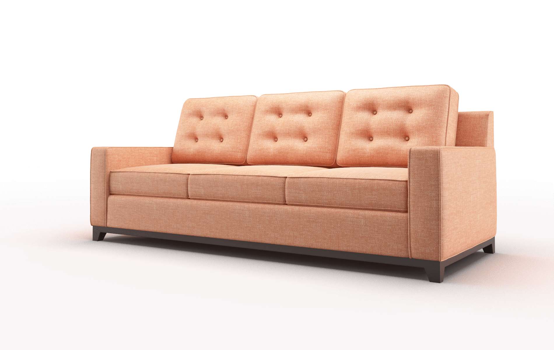 Alexandria Durham Tangerine Sofa espresso legs 4