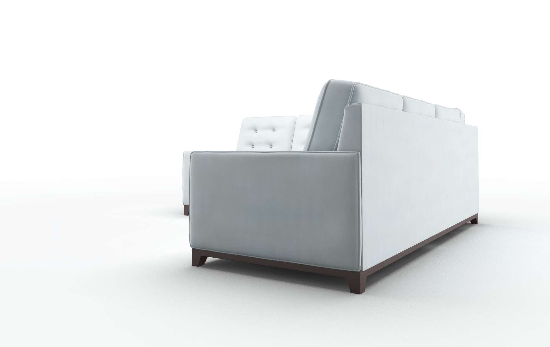 Alexandria Hathaway Aqua Sectional espresso legs 4