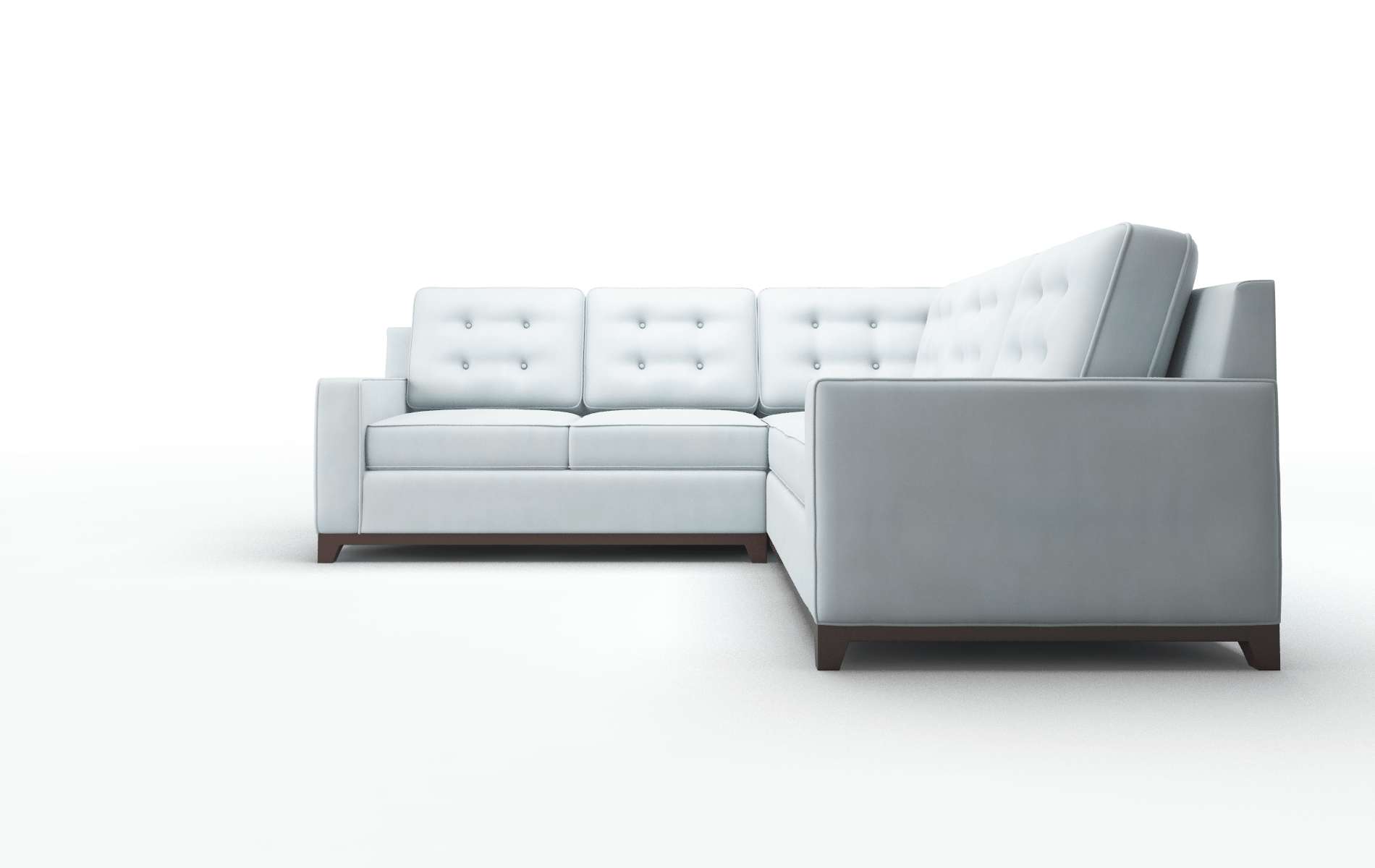 Alexandria Hathaway Aqua Sectional espresso legs 5