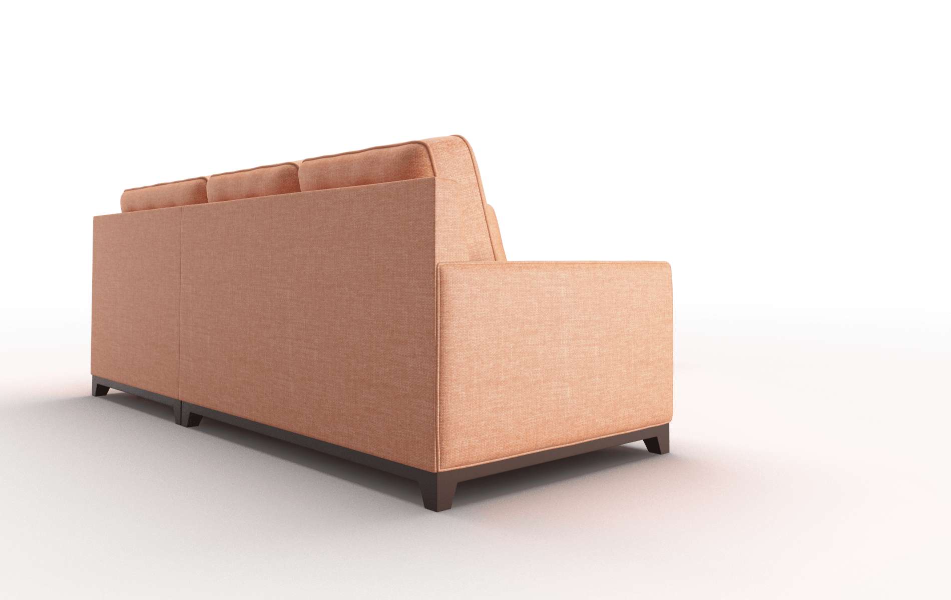 Alexandria Hepburn Appricot Sectional espresso legs 3