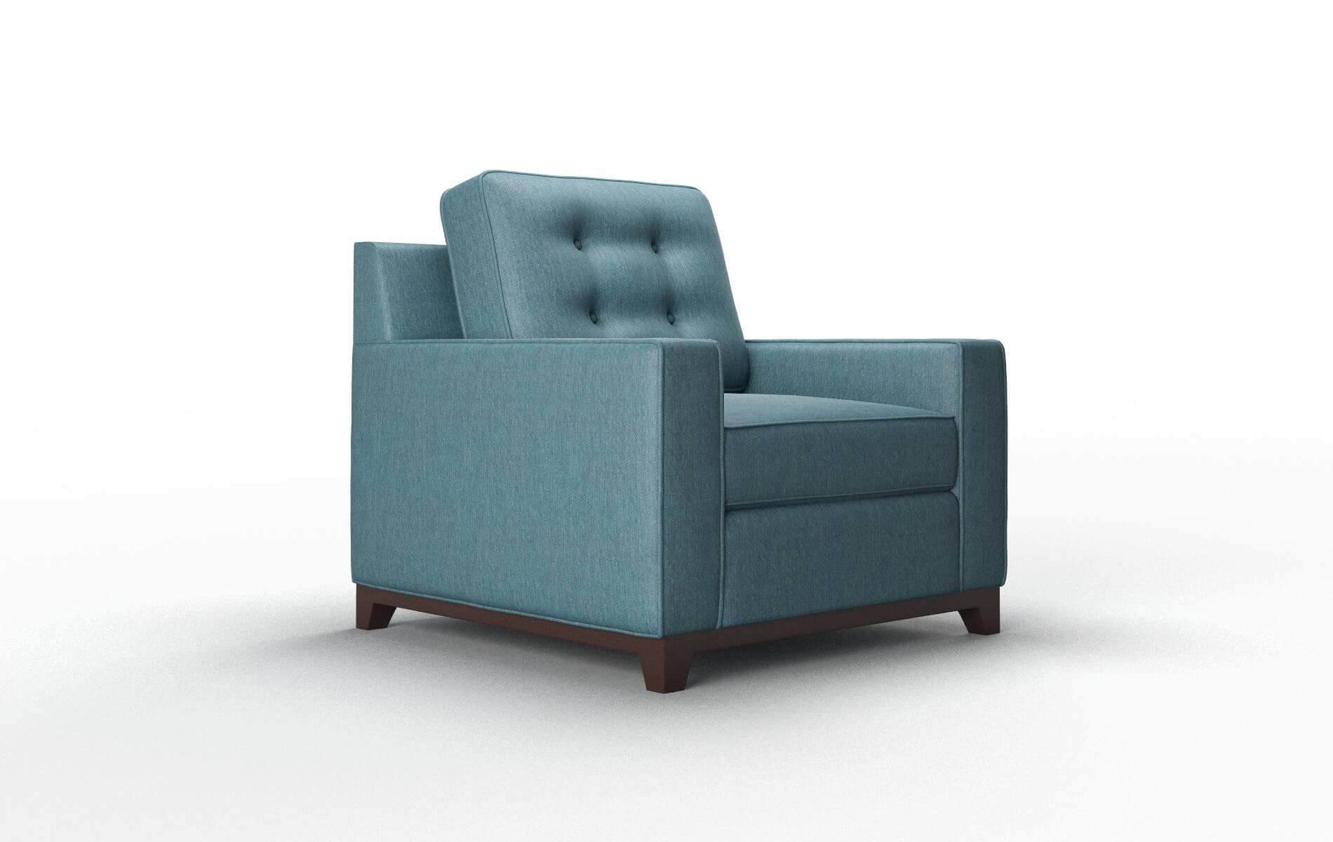 Alexandria Hepburn Teal Chair espresso legs 2