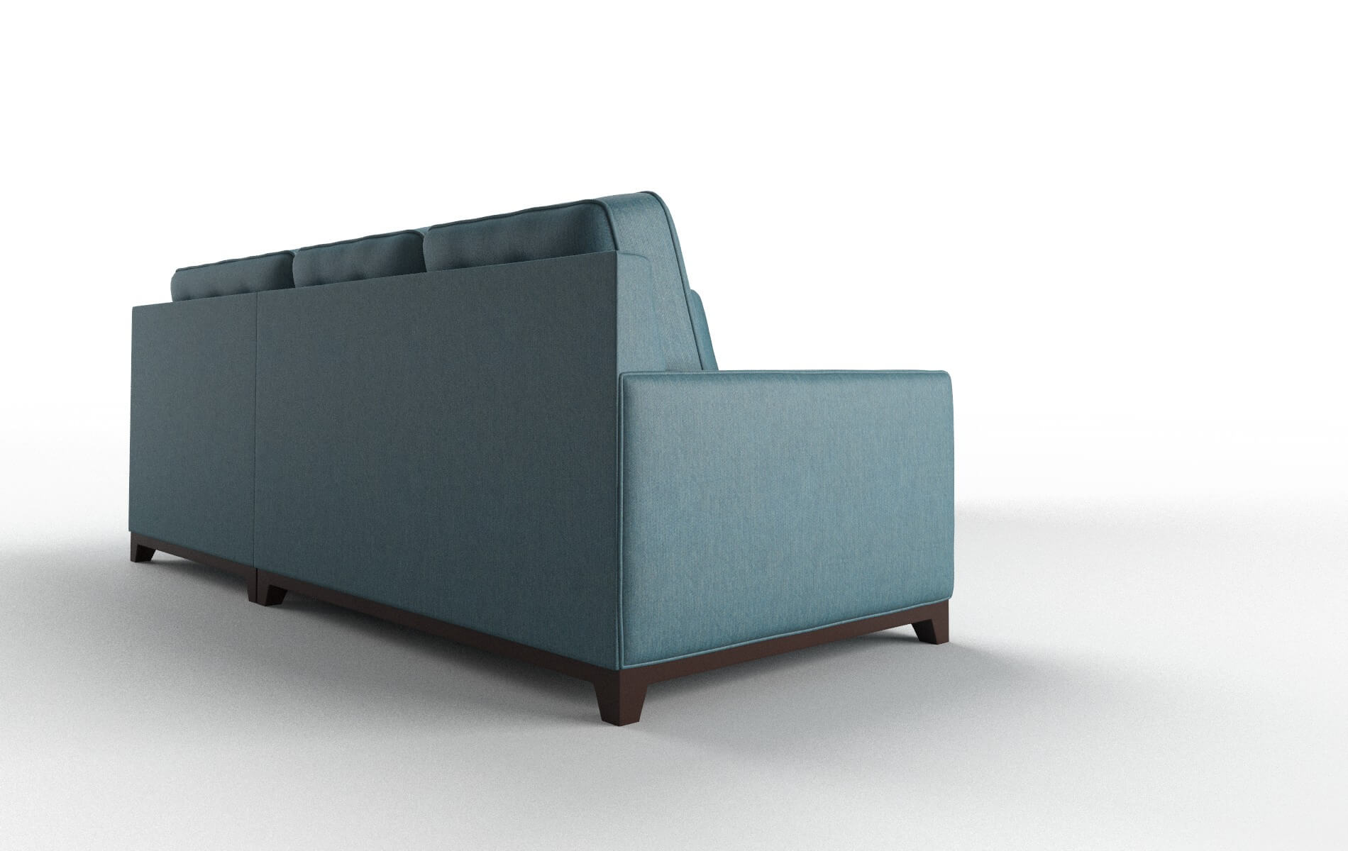 Alexandria Hepburn Teal Sectional espresso legs 3