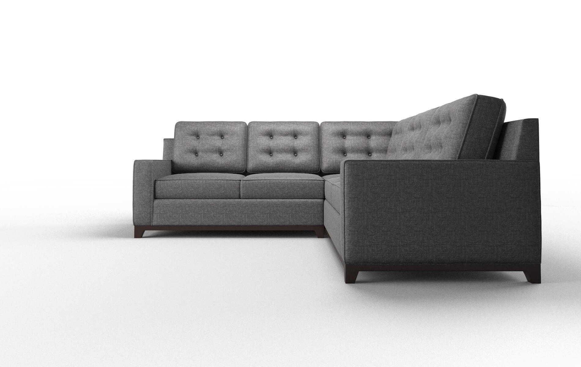 Alexandria Insight Charcoal Sectional espresso legs 5