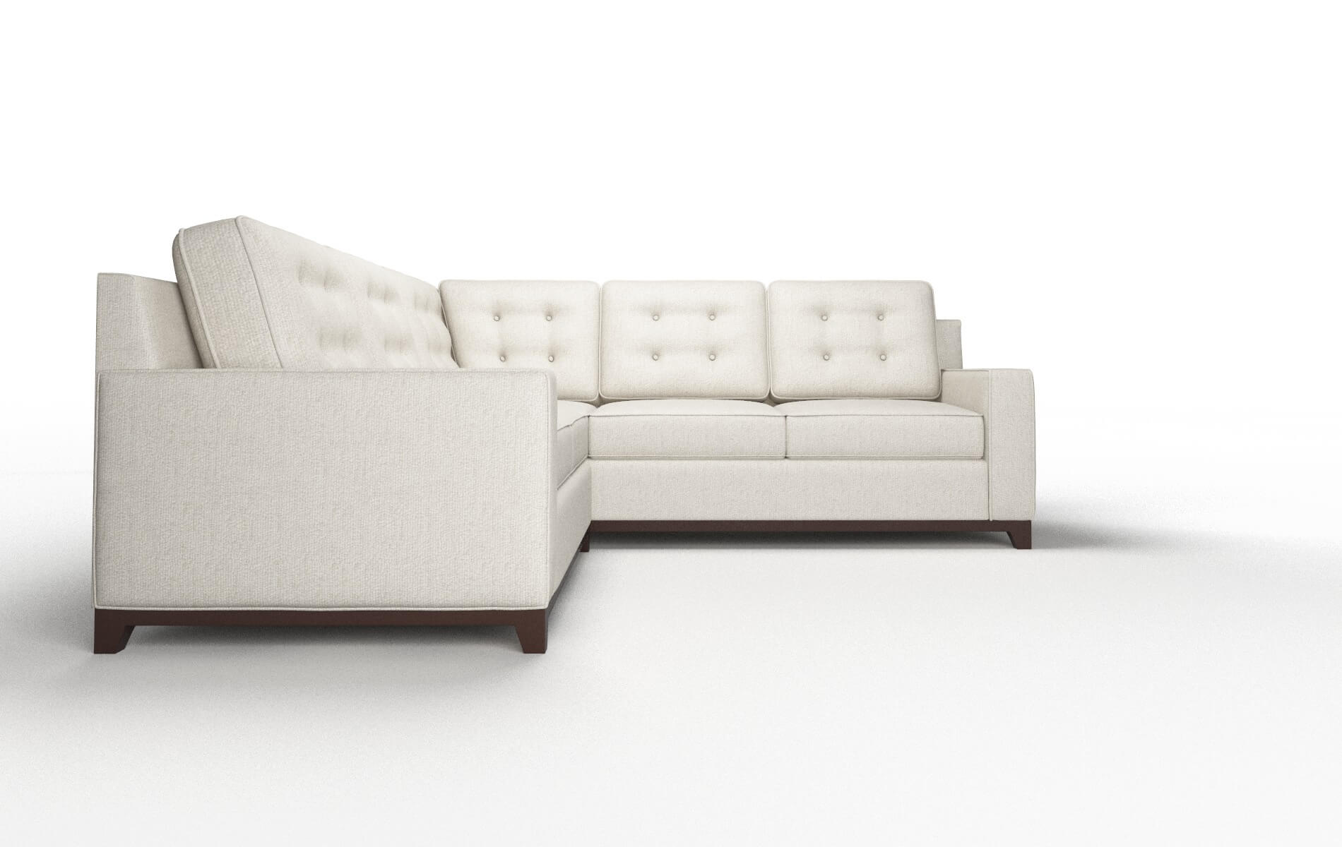 Alexandria Insight Dove Sectional espresso legs 2