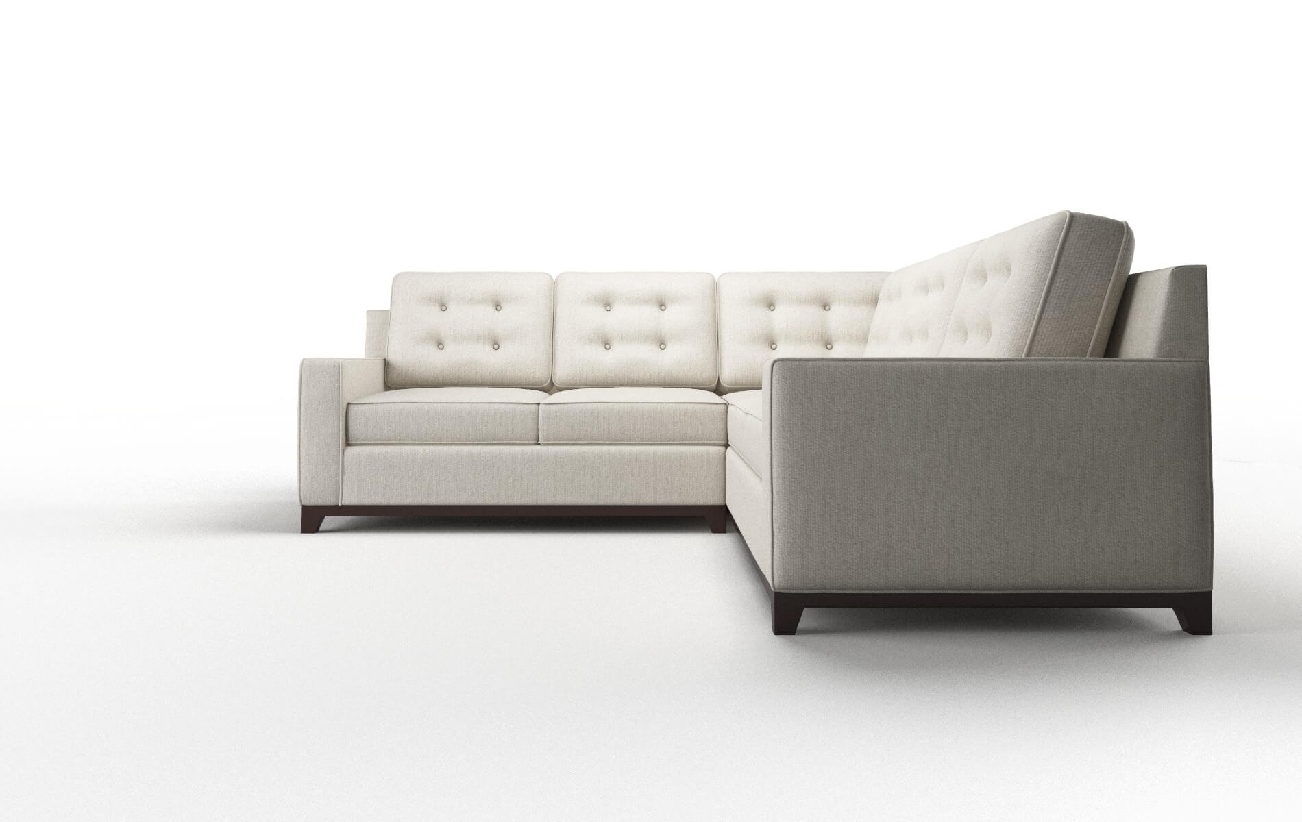 Alexandria Insight Dove Sectional espresso legs 5