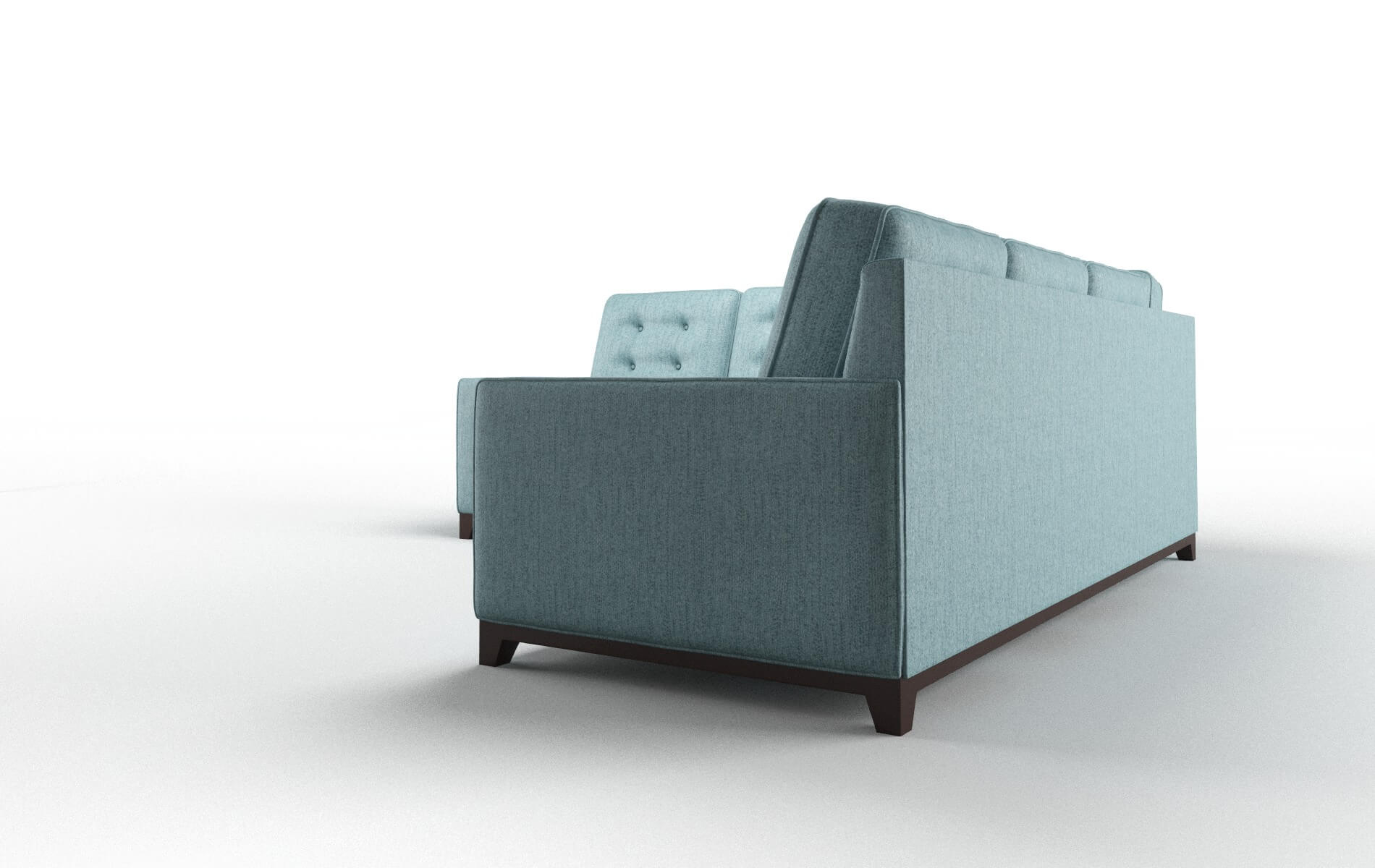 Alexandria Insight Peacock Sectional espresso legs 4