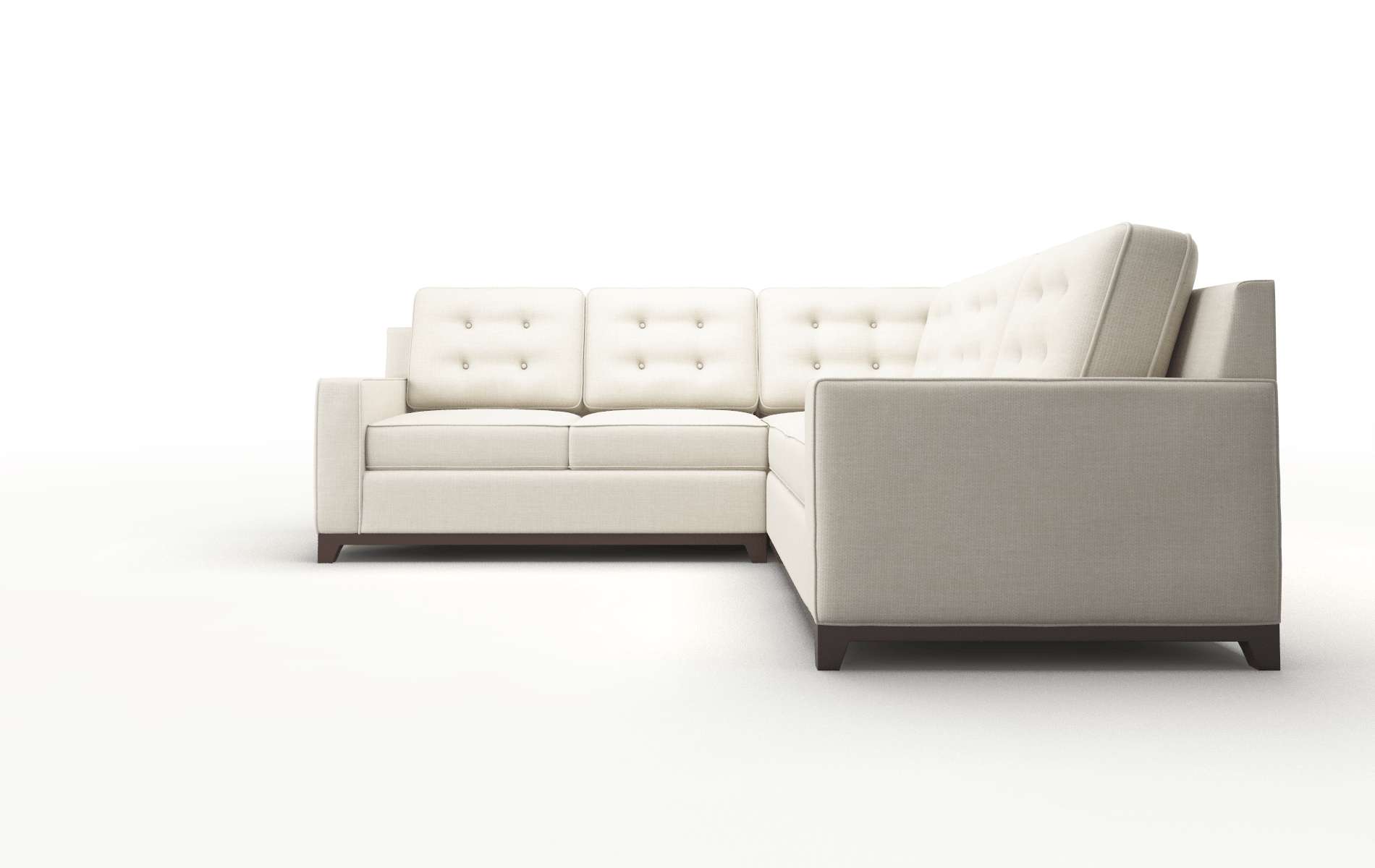 Alexandria Keylargo Almond Sectional espresso legs 5
