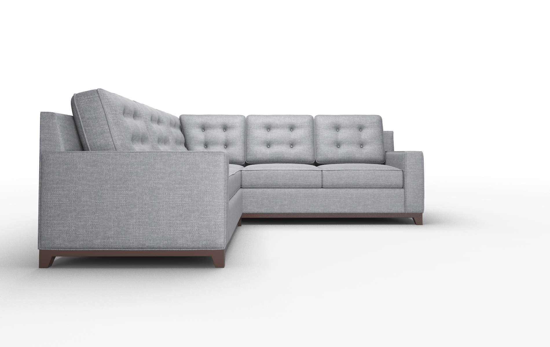 Alexandria Keylargo Graphite Sectional espresso legs 2