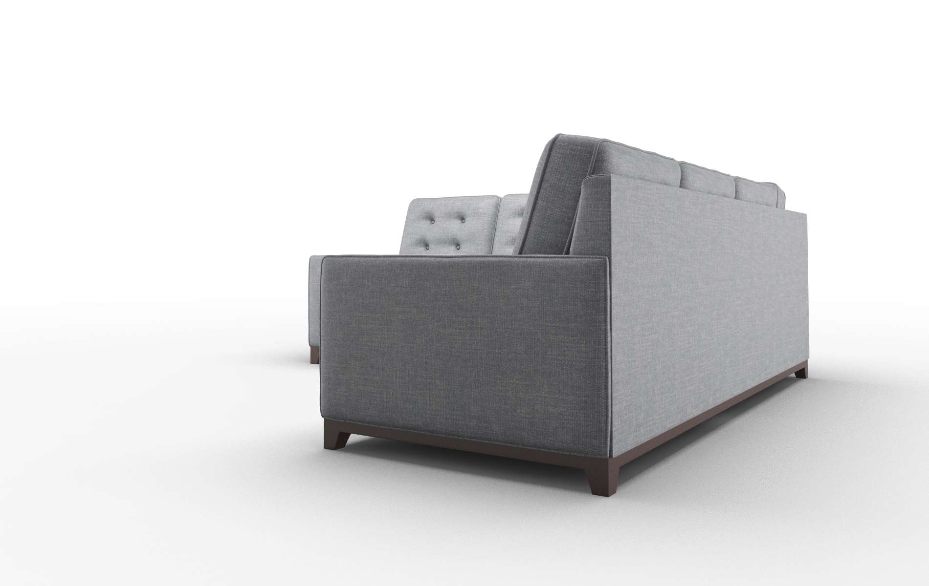 Alexandria Keylargo Graphite Sectional espresso legs 4