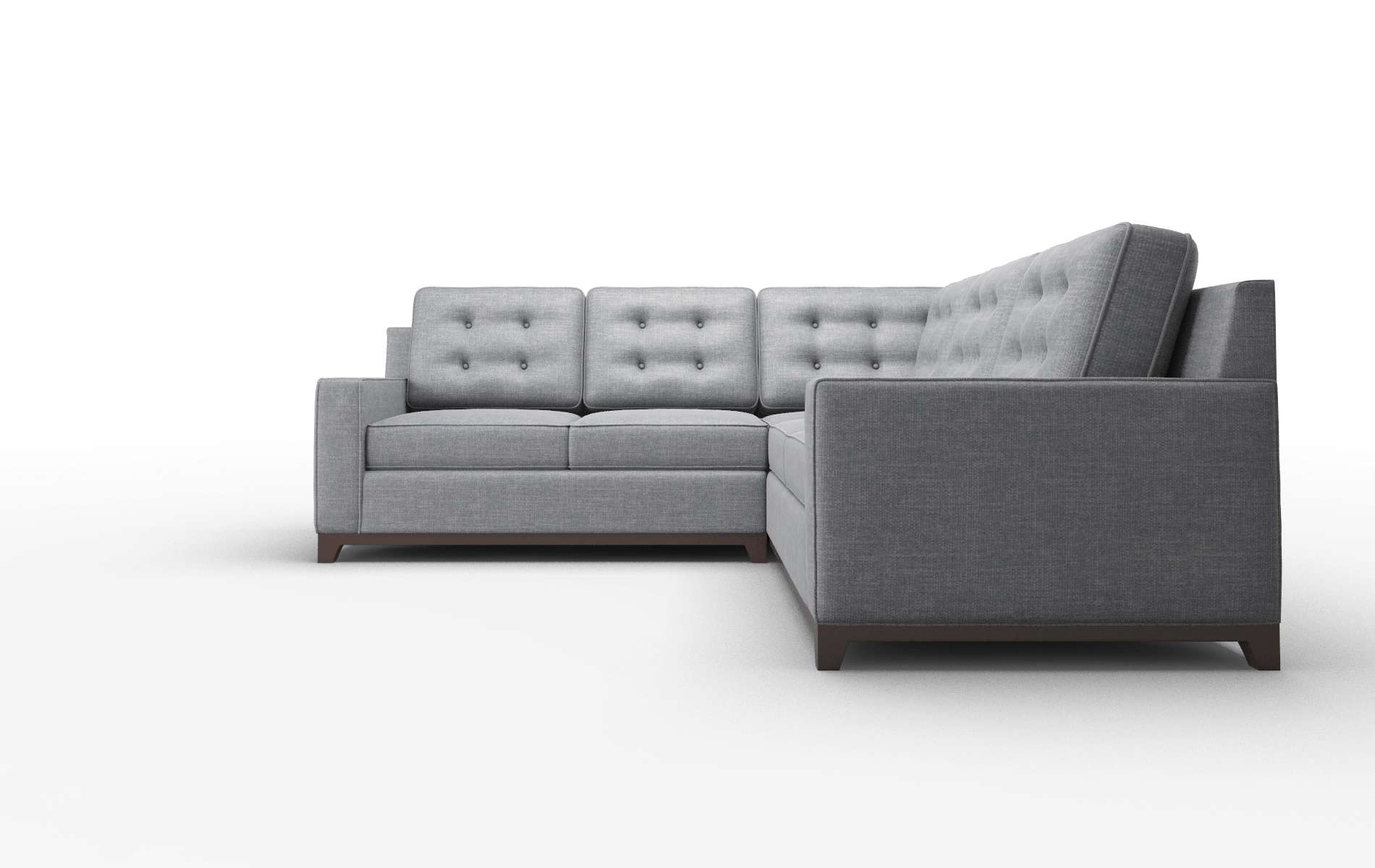 Alexandria Keylargo Graphite Sectional espresso legs 5