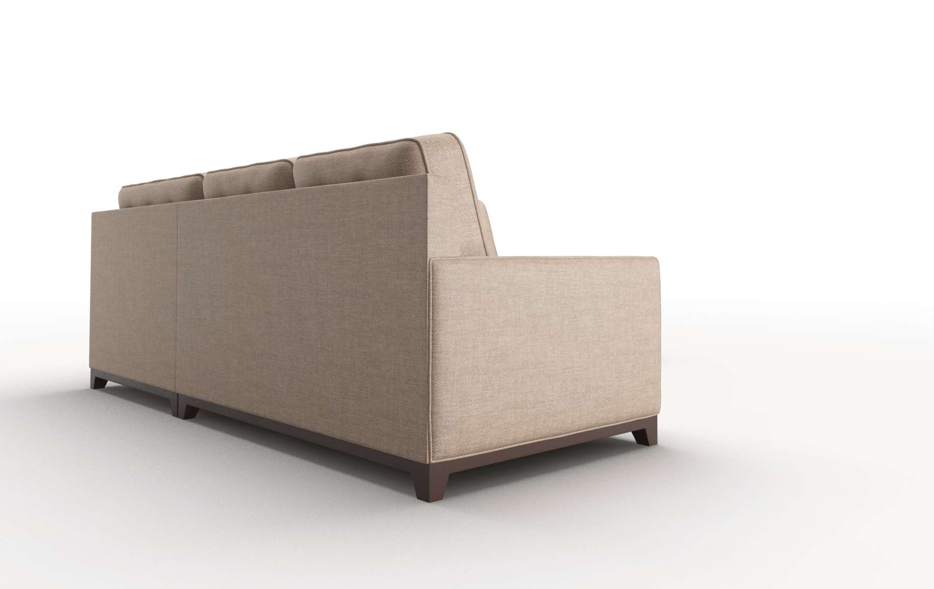 Alexandria Keylargo Mink Sectional espresso legs 3