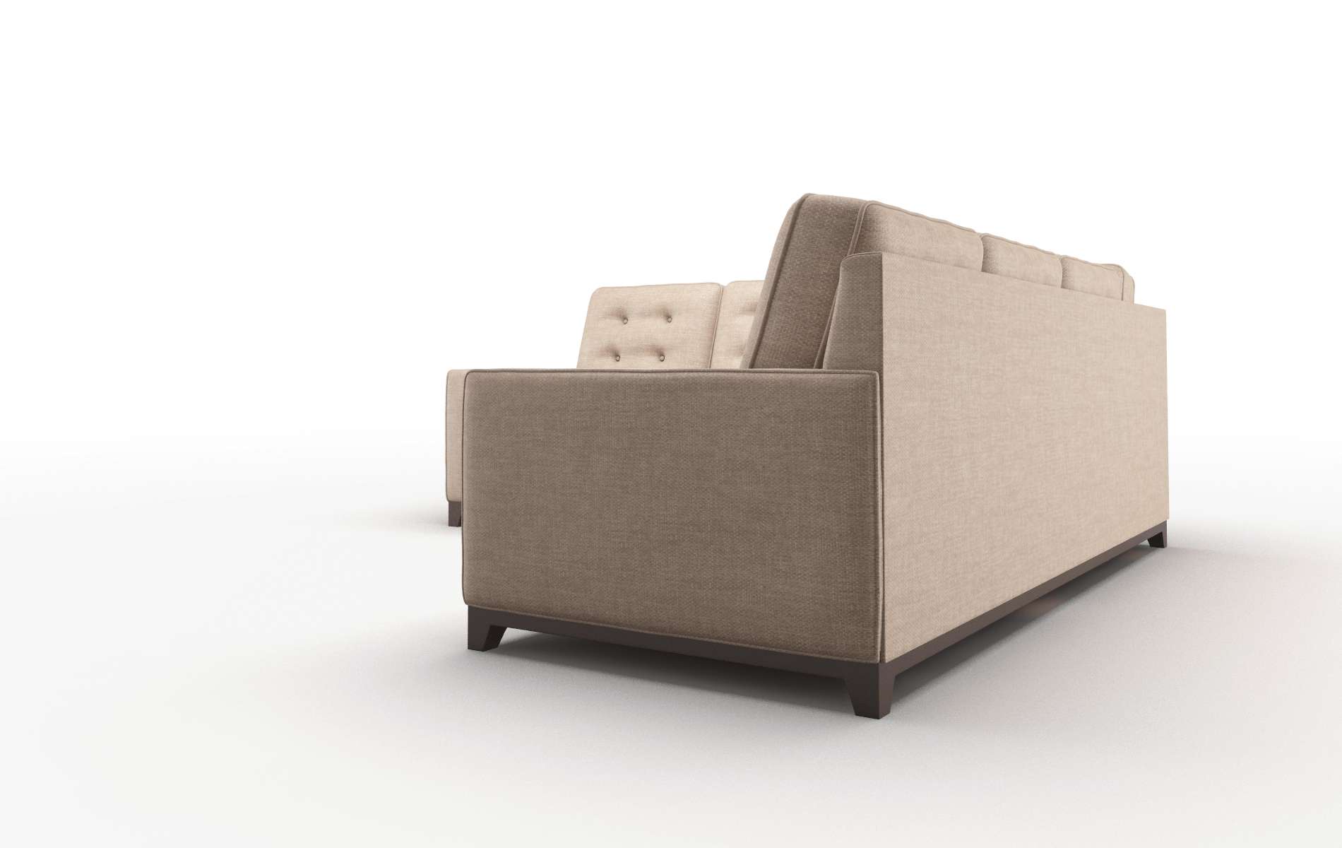 Alexandria Keylargo Mink Sectional espresso legs 4