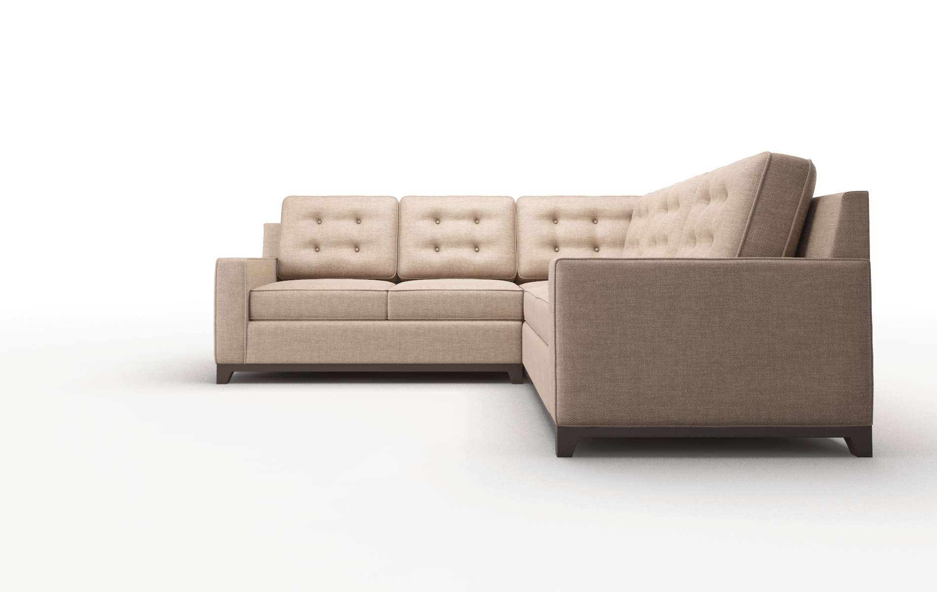 Alexandria Keylargo Mink Sectional espresso legs 5