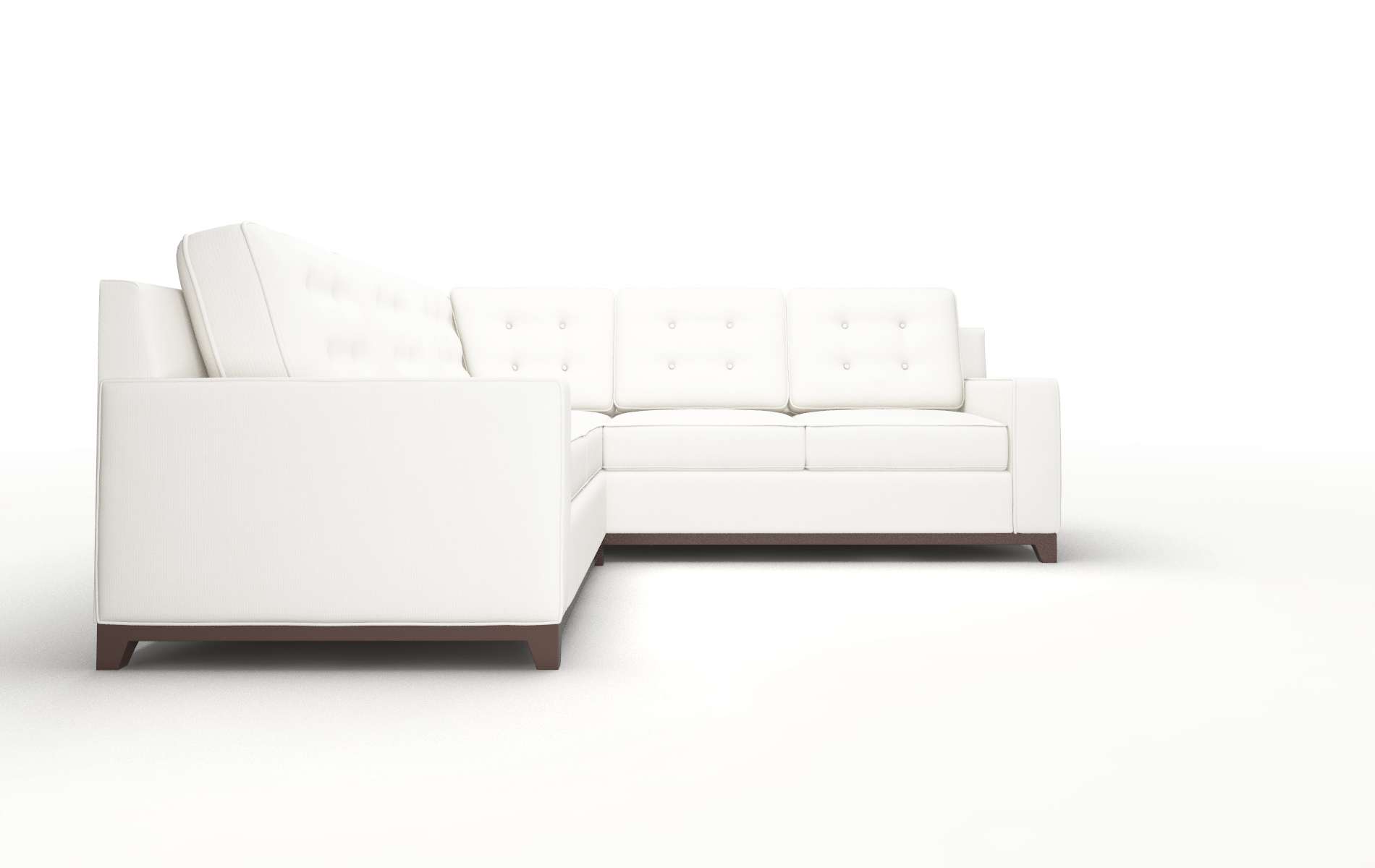 Alexandria Keylargo Oatmeal Sectional espresso legs 2