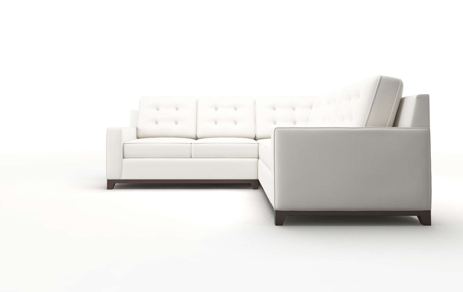 Alexandria Keylargo Oatmeal Sectional espresso legs 5