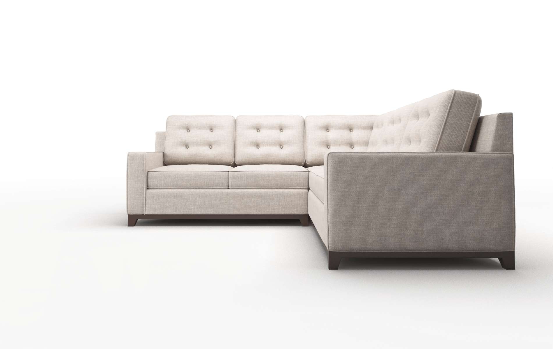 Alexandria Keylargo Pumice Sectional espresso legs 5