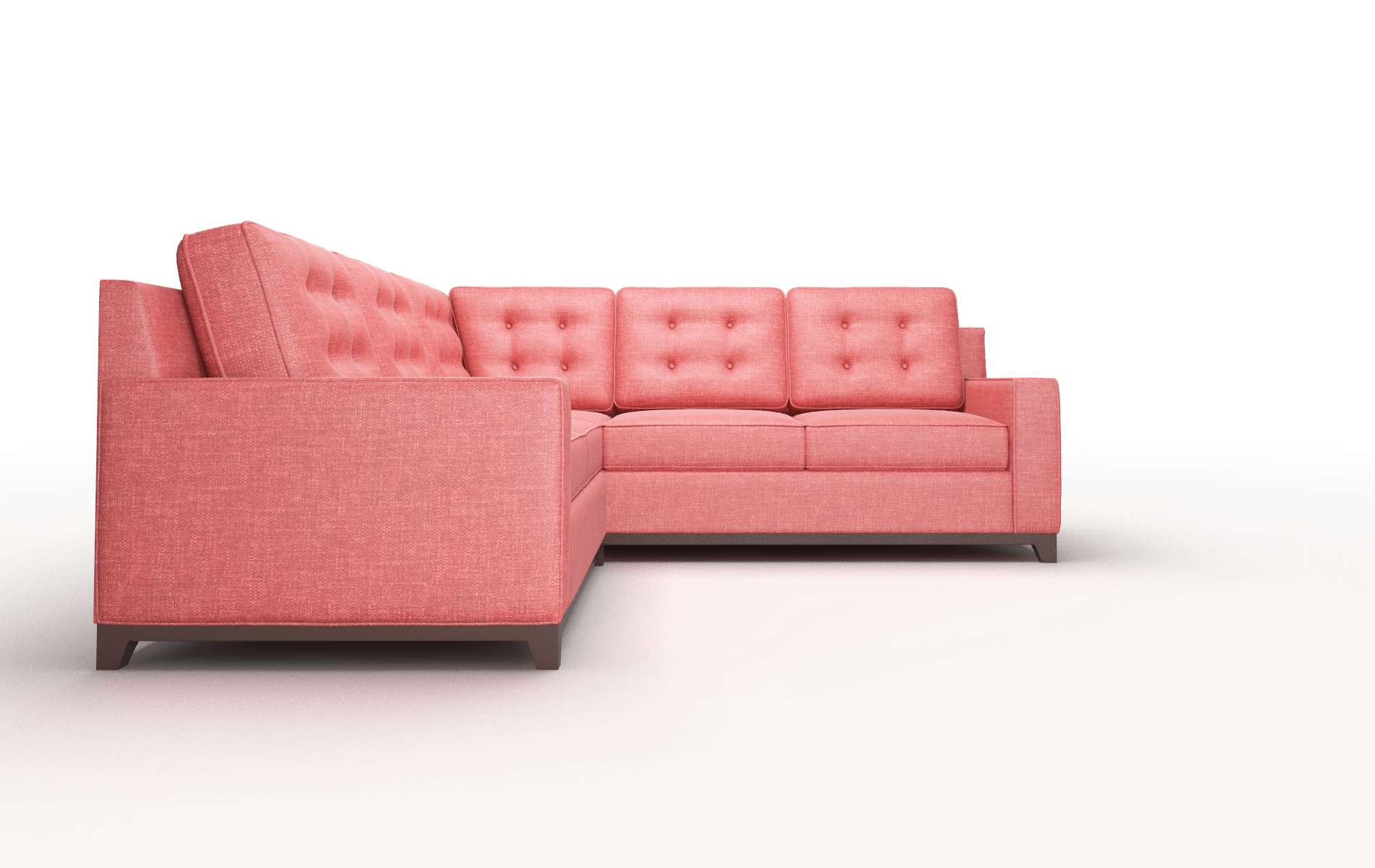 Alexandria Keylargo Ruby Sectional espresso legs 2