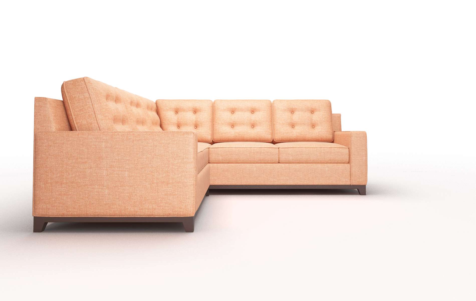 Alexandria Keylargo Terracotta Sectional espresso legs 2