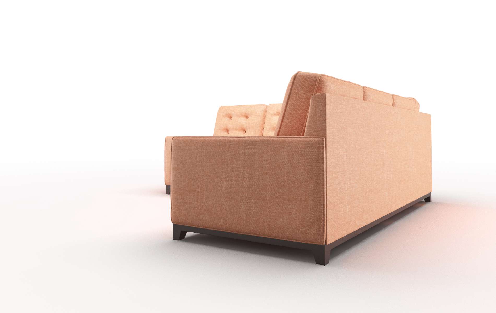 Alexandria Keylargo Terracotta Sectional espresso legs 4