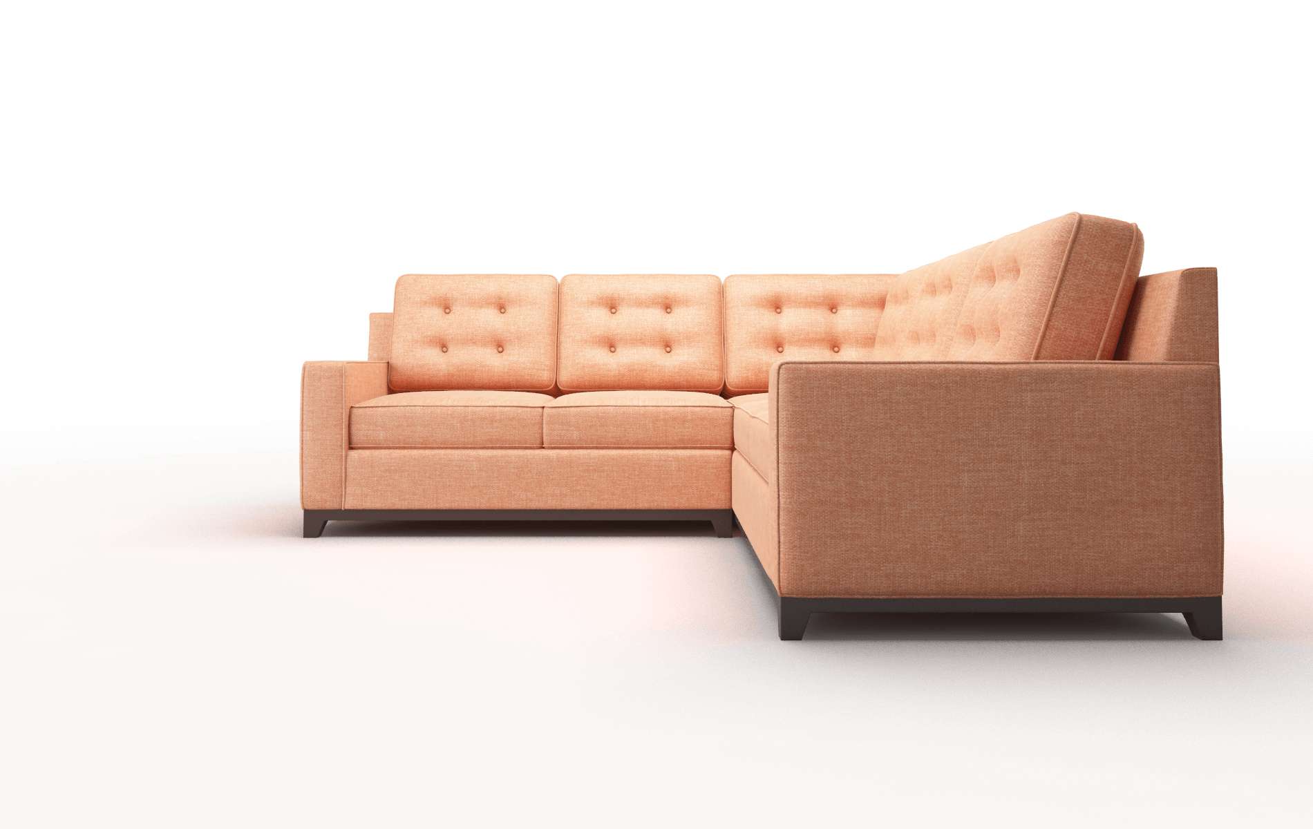 Alexandria Keylargo Terracotta Sectional espresso legs 5