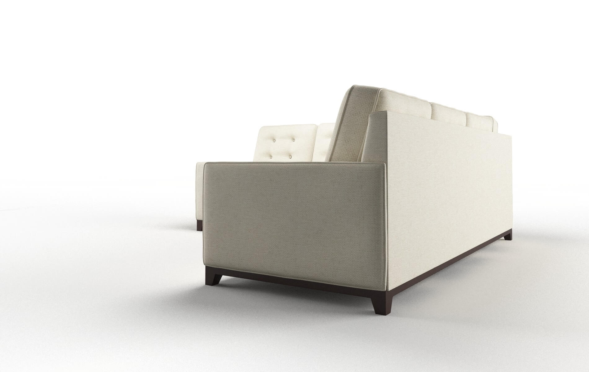 Alexandria Lana Sand Sectional espresso legs 4