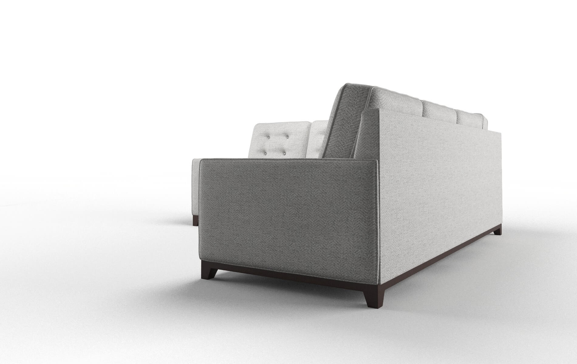 Alexandria Malibu Dove Sectional espresso legs 4