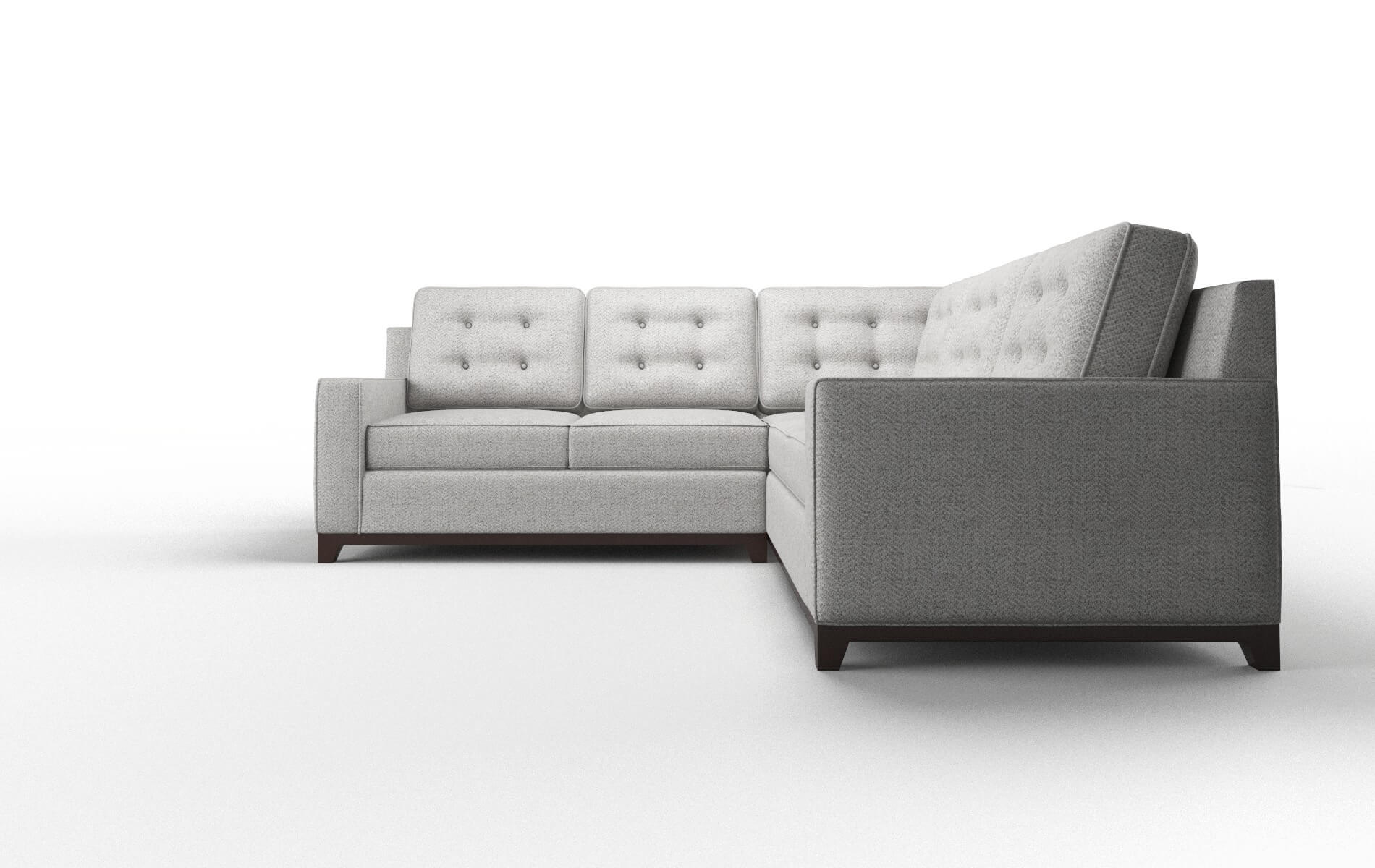 Alexandria Malibu Dove Sectional espresso legs 5