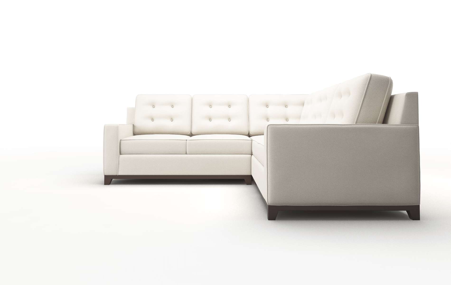 Alexandria Malibu Linen Sectional espresso legs 5