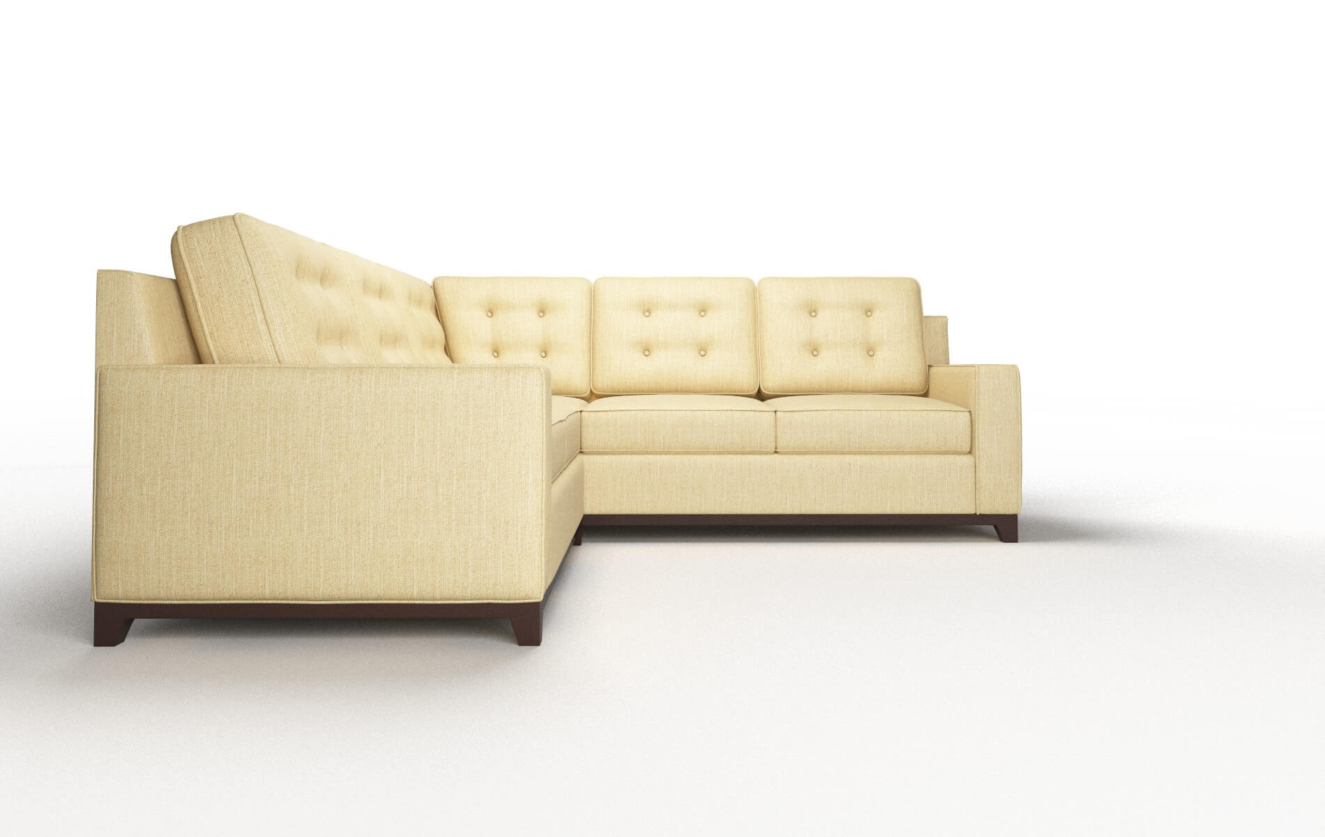 Alexandria Malibu Maize Sectional espresso legs 2