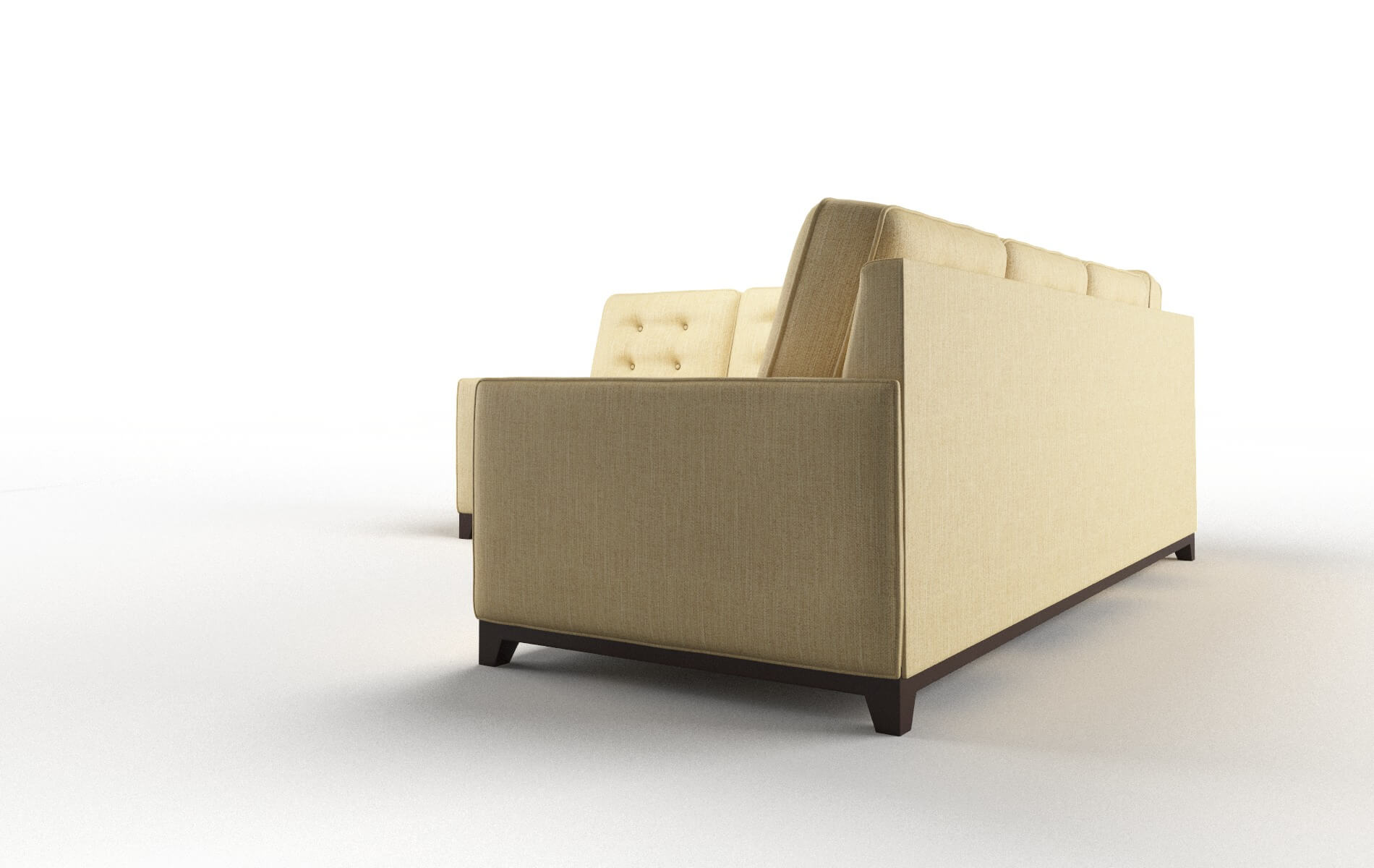 Alexandria Malibu Maize Sectional espresso legs 4