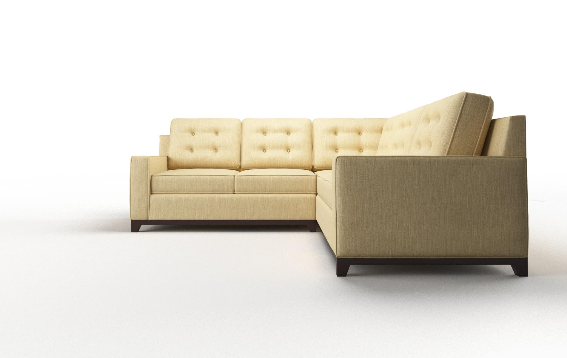 Alexandria Malibu Maize Sectional espresso legs 5