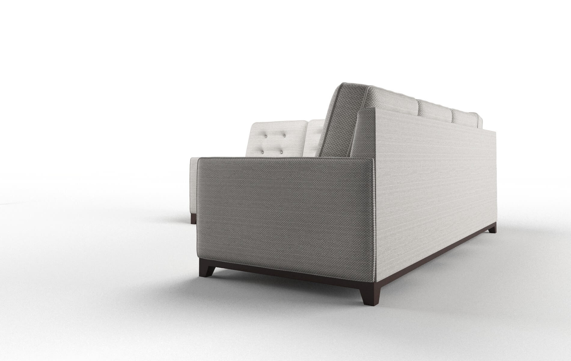 Alexandria Naples Ash Sectional espresso legs 4