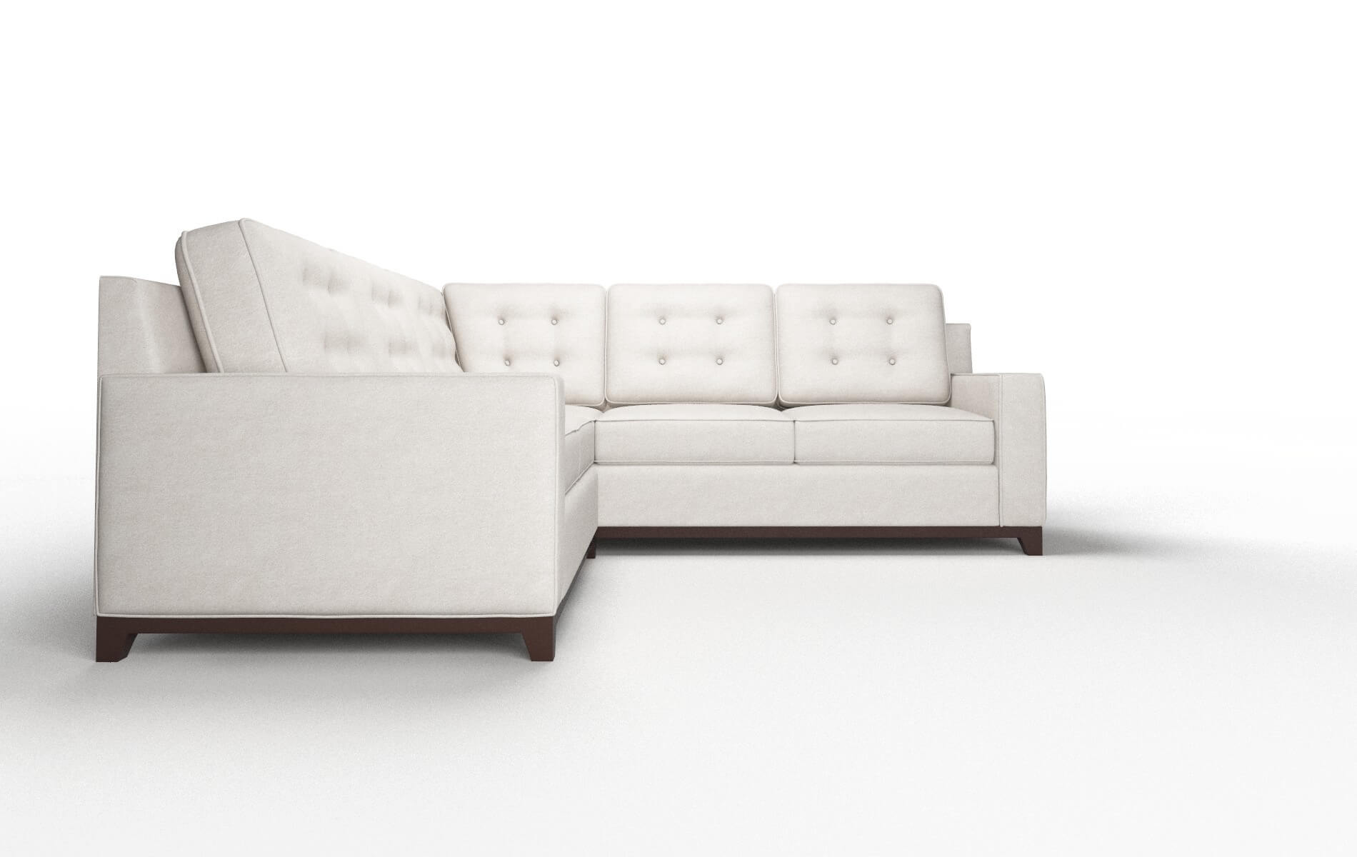 Alexandria Noble Grey Sectional espresso legs 2