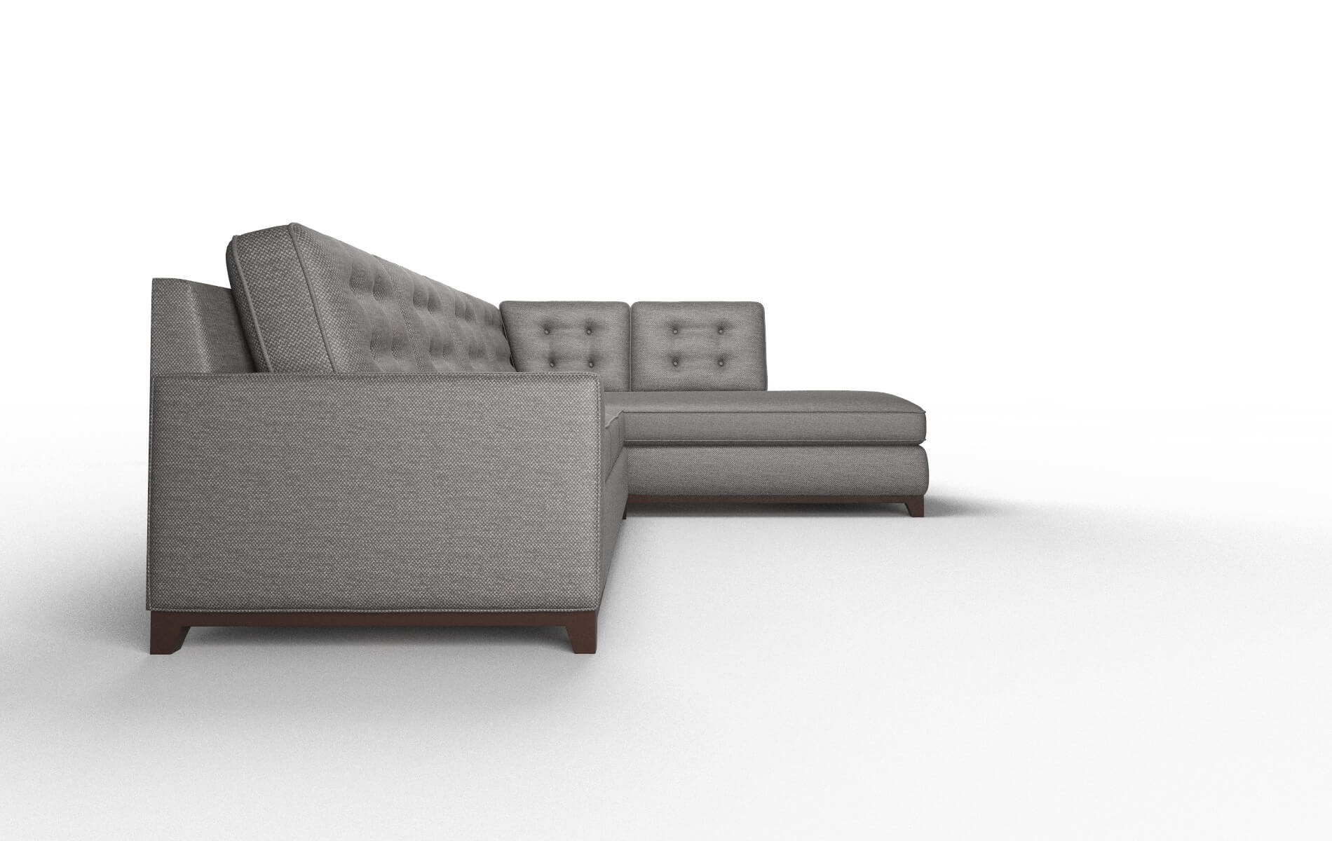 Alexandria Oscar Charcoal Panel espresso legs 3