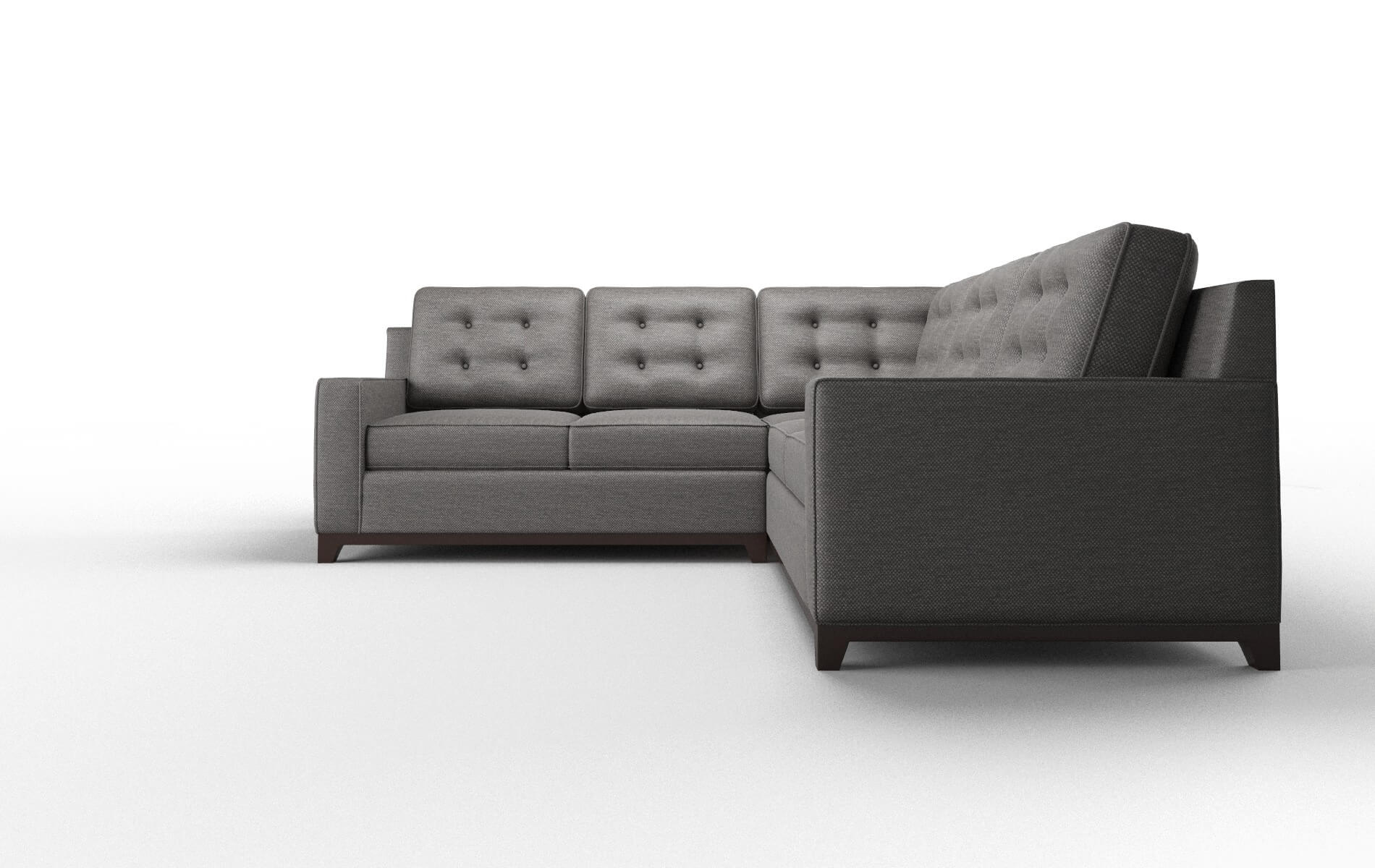 Alexandria Oscar Charcoal Sectional espresso legs 5