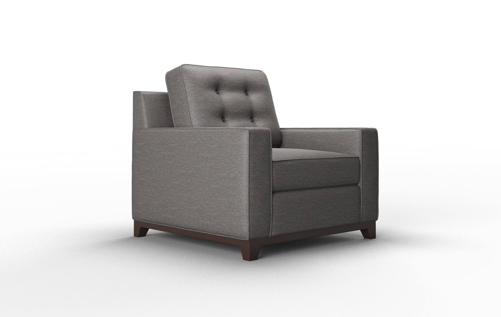 Alexandria Oscar Grey Chair espresso legs 2