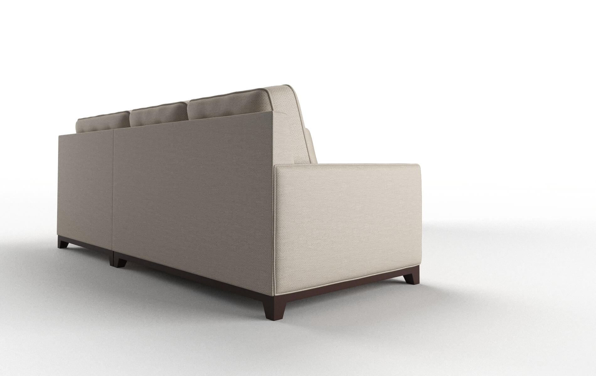 Alexandria Oscar Linen Sectional espresso legs 3