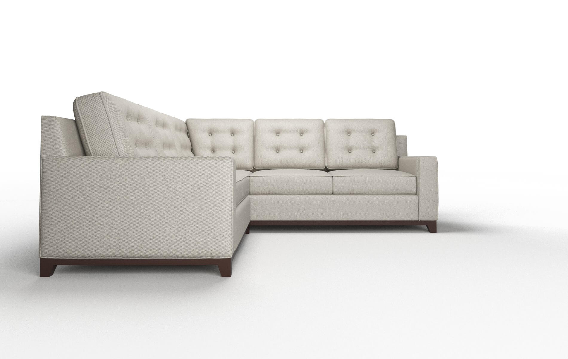 Alexandria Oscar Silver Sectional espresso legs 2