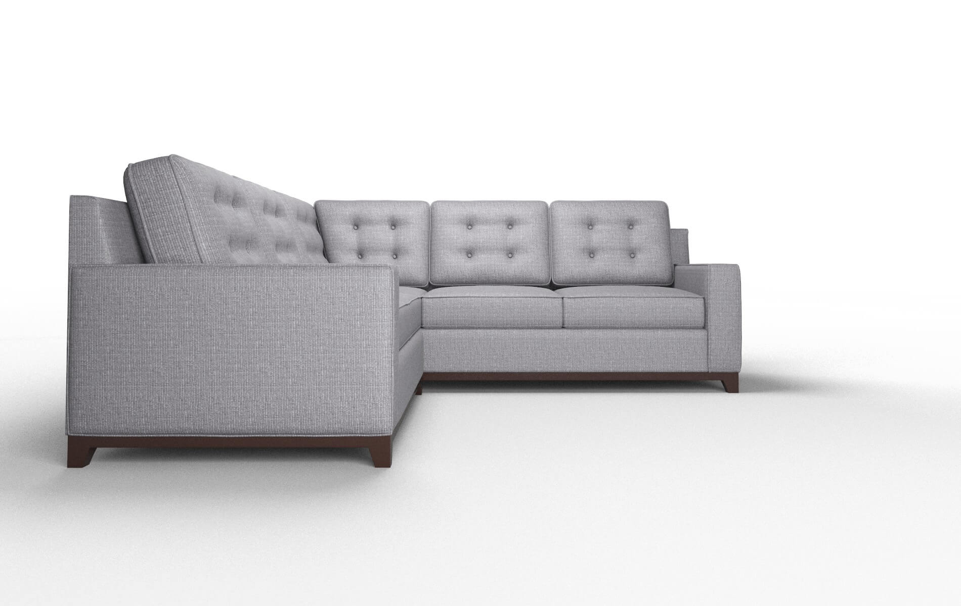 Alexandria Parker Ash Sectional espresso legs 2