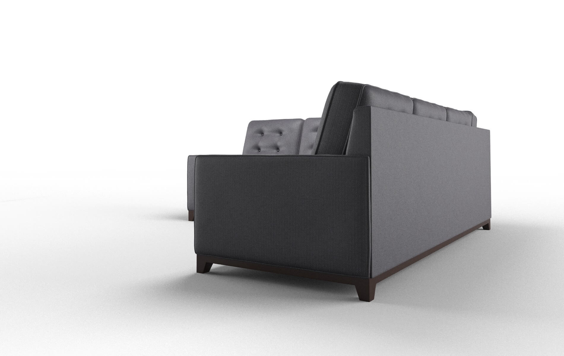 Alexandria Parker Charcoal Sectional espresso legs 4